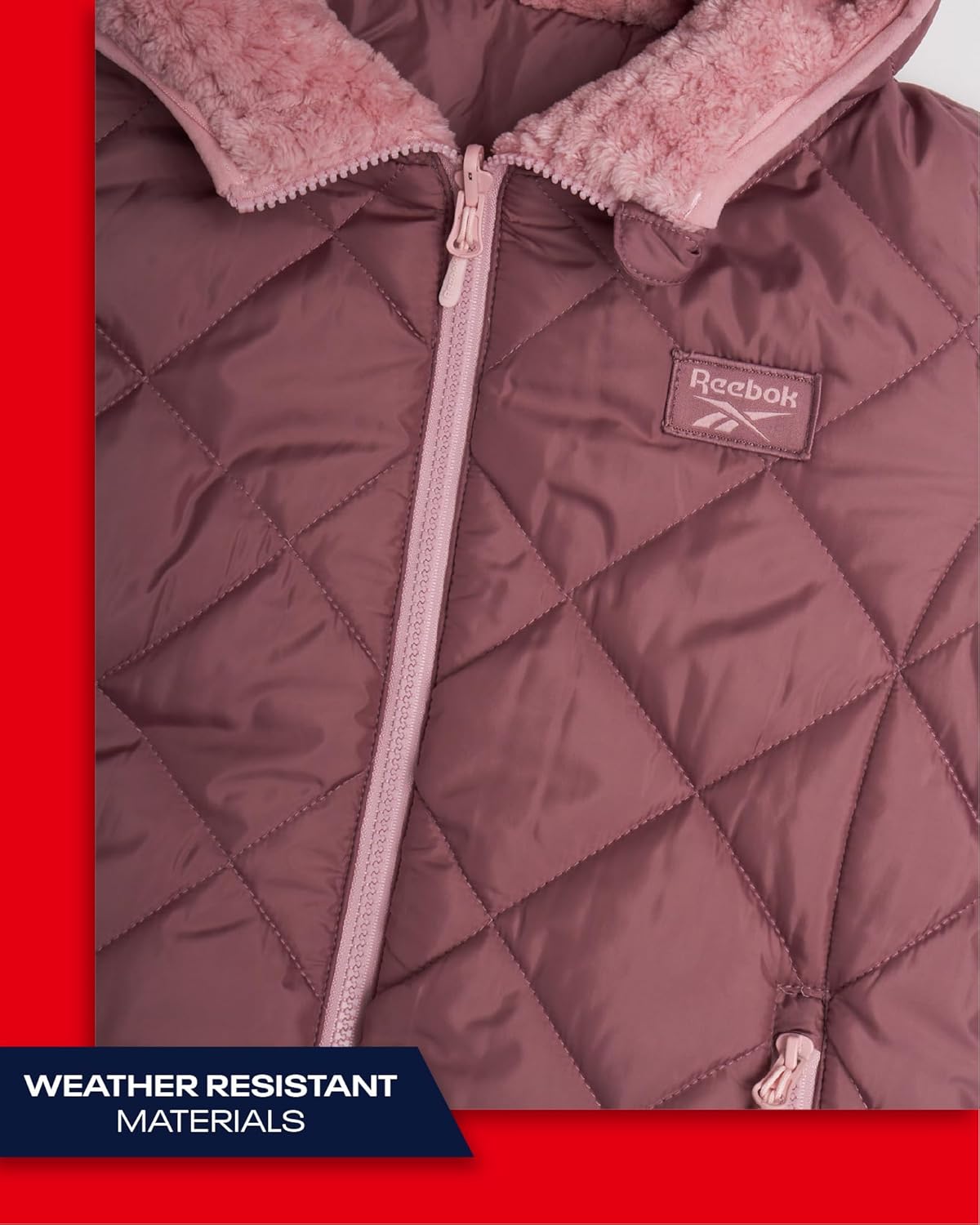 Reebok Girls Reversible Puffer Jacket