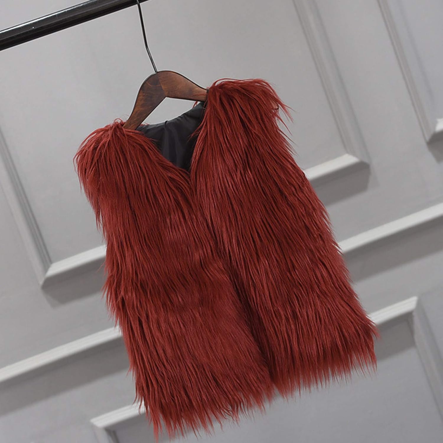 Faux Fur Vest Coat for Kids 1-10 Years Warm Winter Outwear