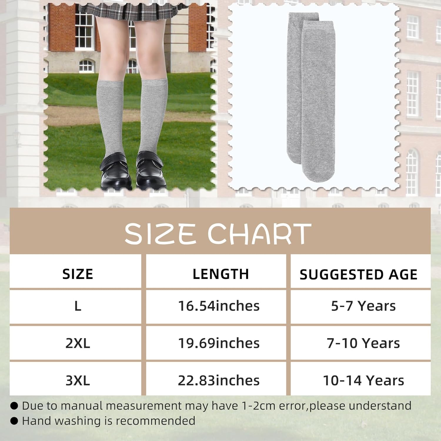 Fun 3-Pair Knee High Socks for Kids