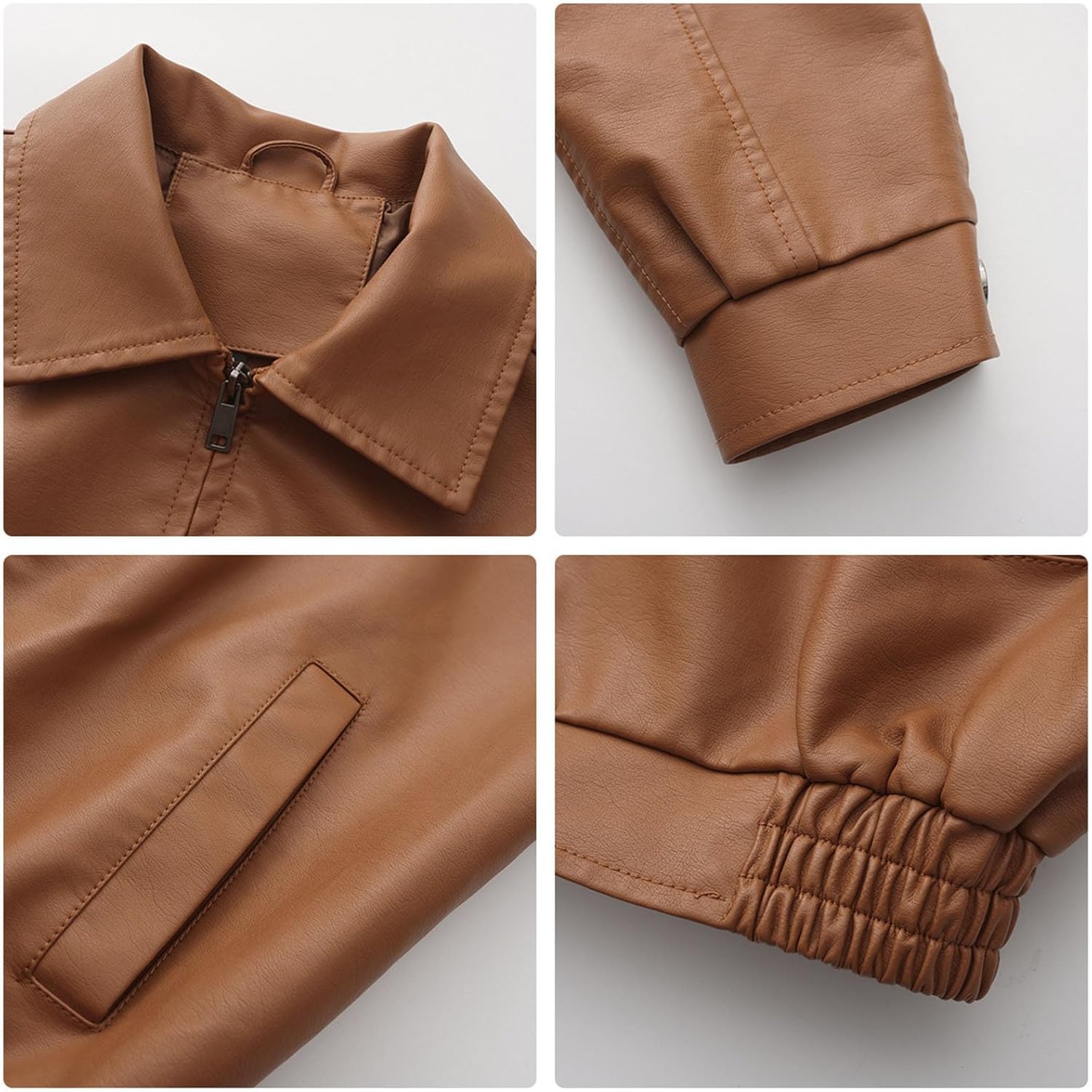 Faux Leather Motorcycle Jacket