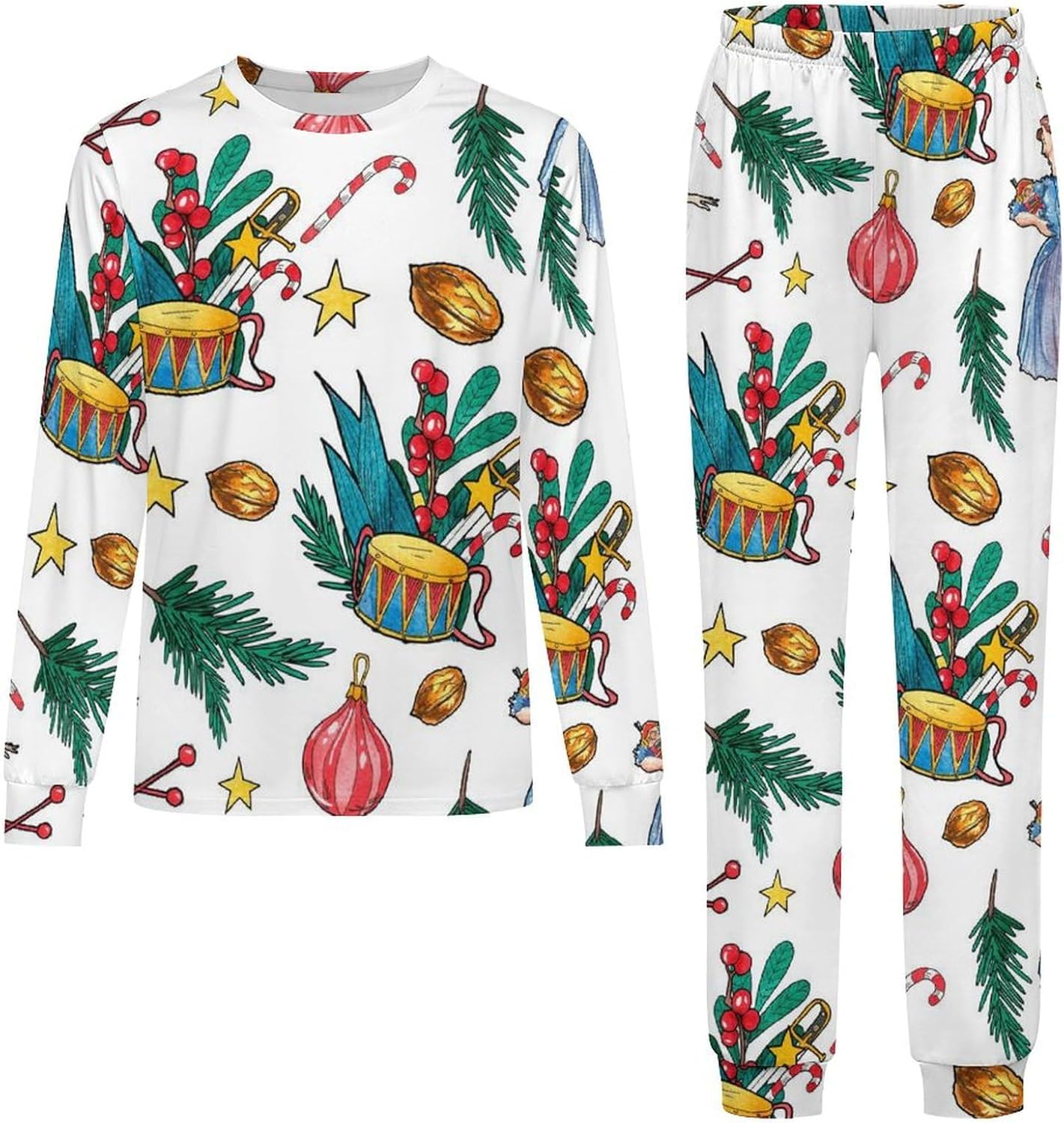 Christmas Thermal Underwear Santas Nutcracker Kids Pajamas