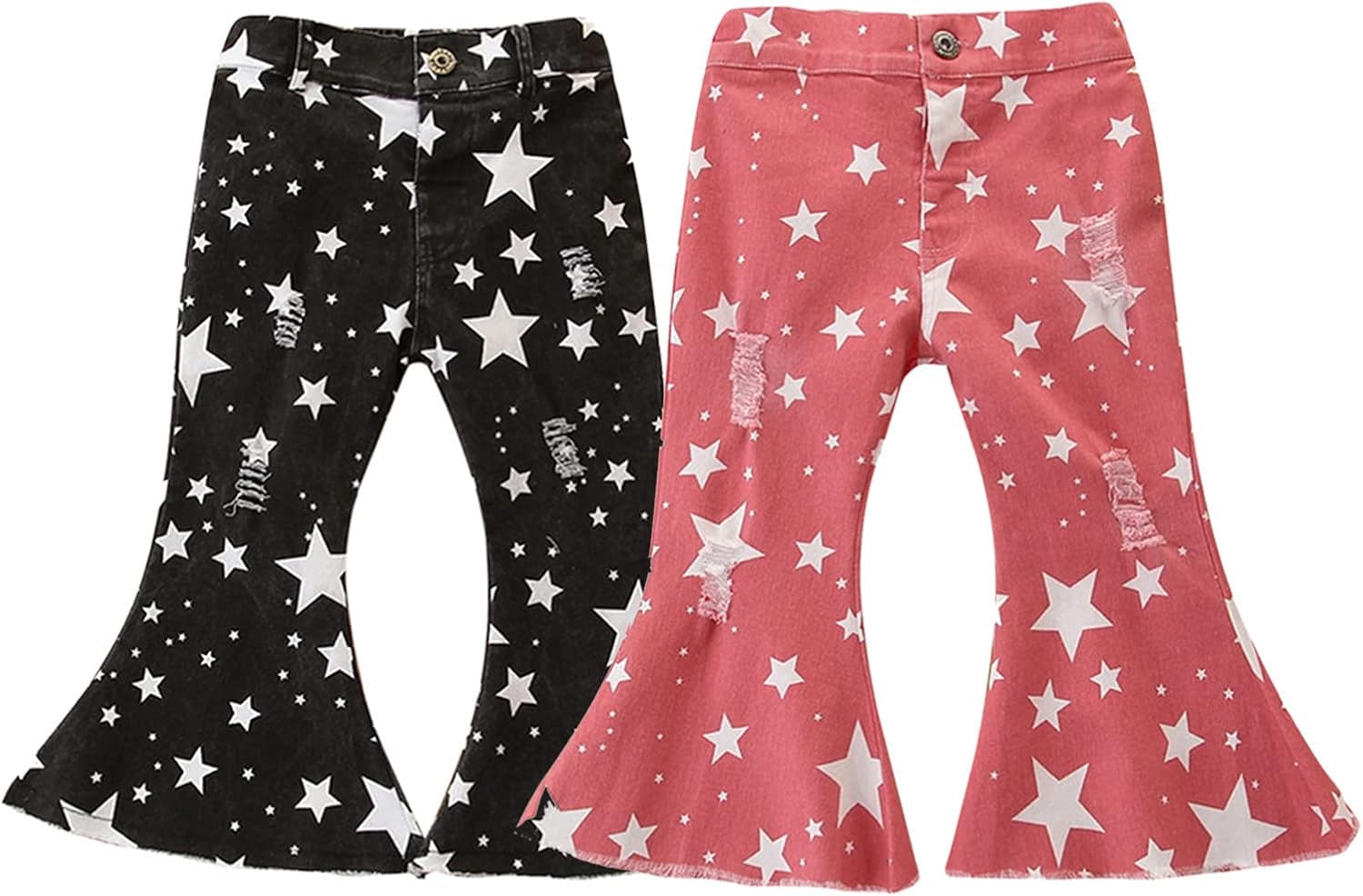 Star Washed Waist Jeans for Kids