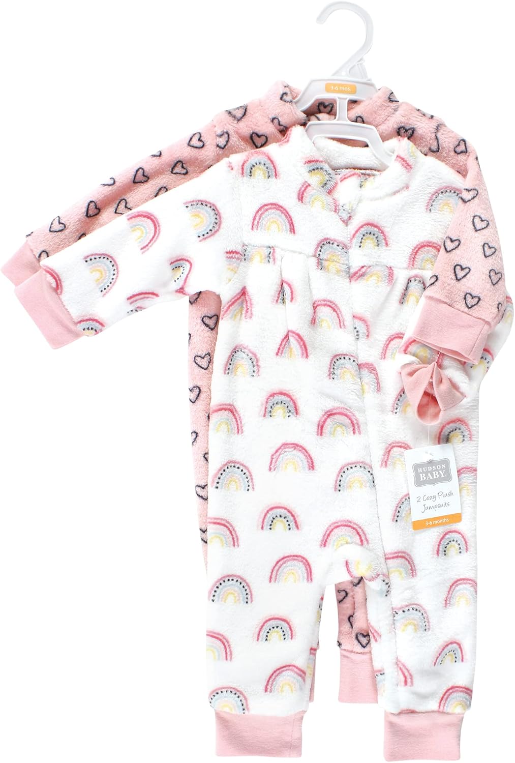 Hudson Baby Girl Plush Jumpsuit with 3D Animal Hood