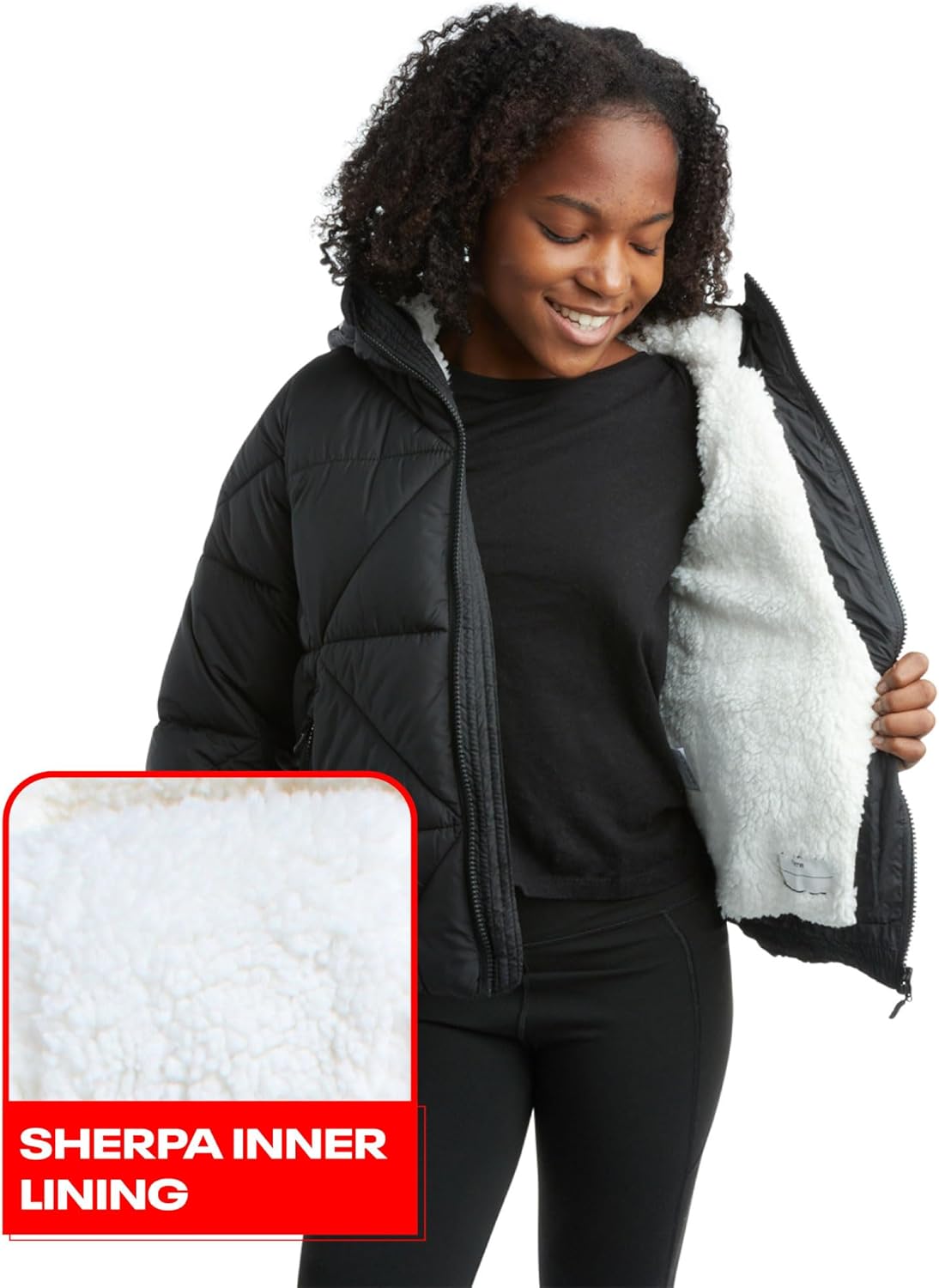 Reebok Girls Heavyweight Quilted Parka Warm Winter Jacket for Girls 4-16