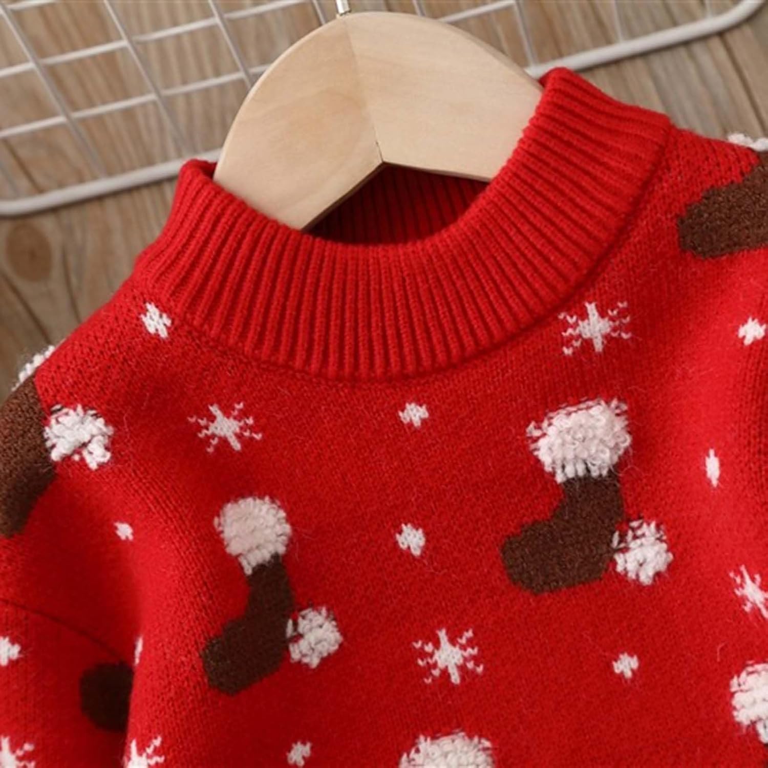 Baby Girl Christmas Sweater Chunky Knit Warm Pullover