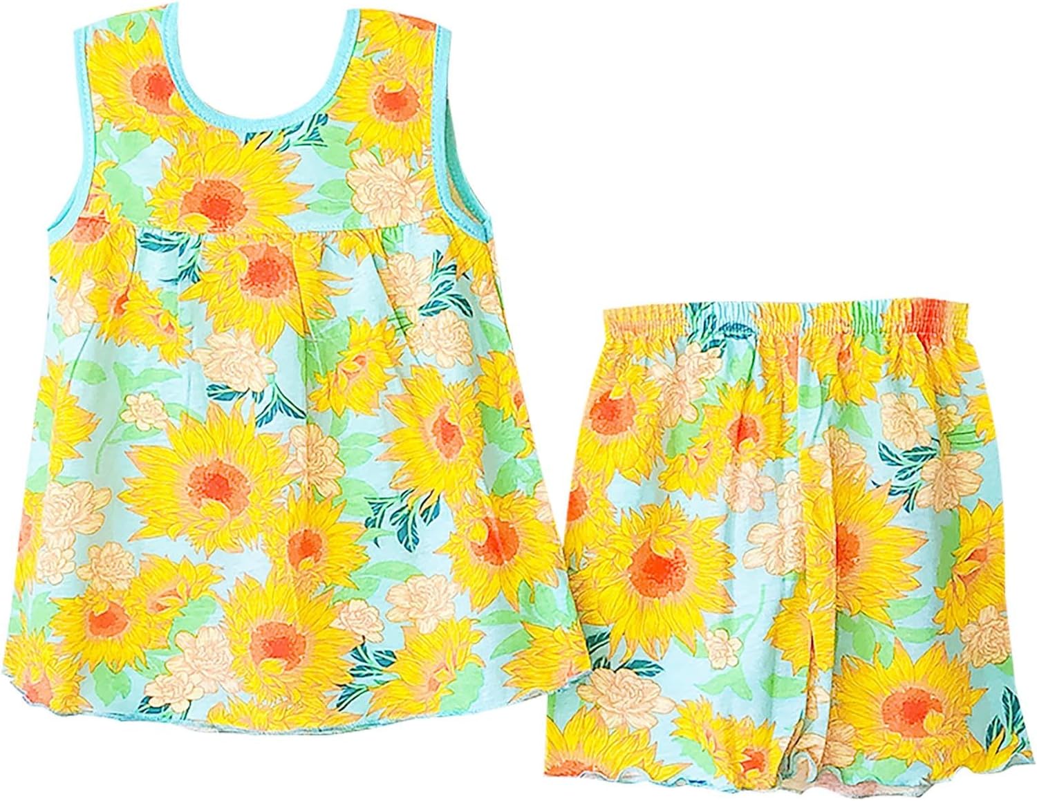 Sunflower Fun Toddler Girls Summer Outfits