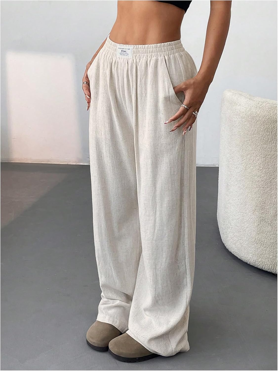Modest-Hemp Wide Leg Track Pants