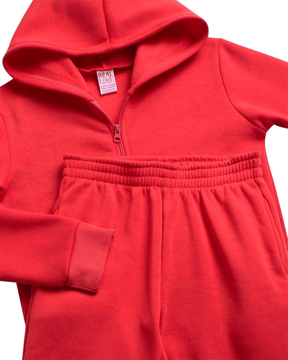 Real Love Girls 4-Piece Fleece Jogger Set