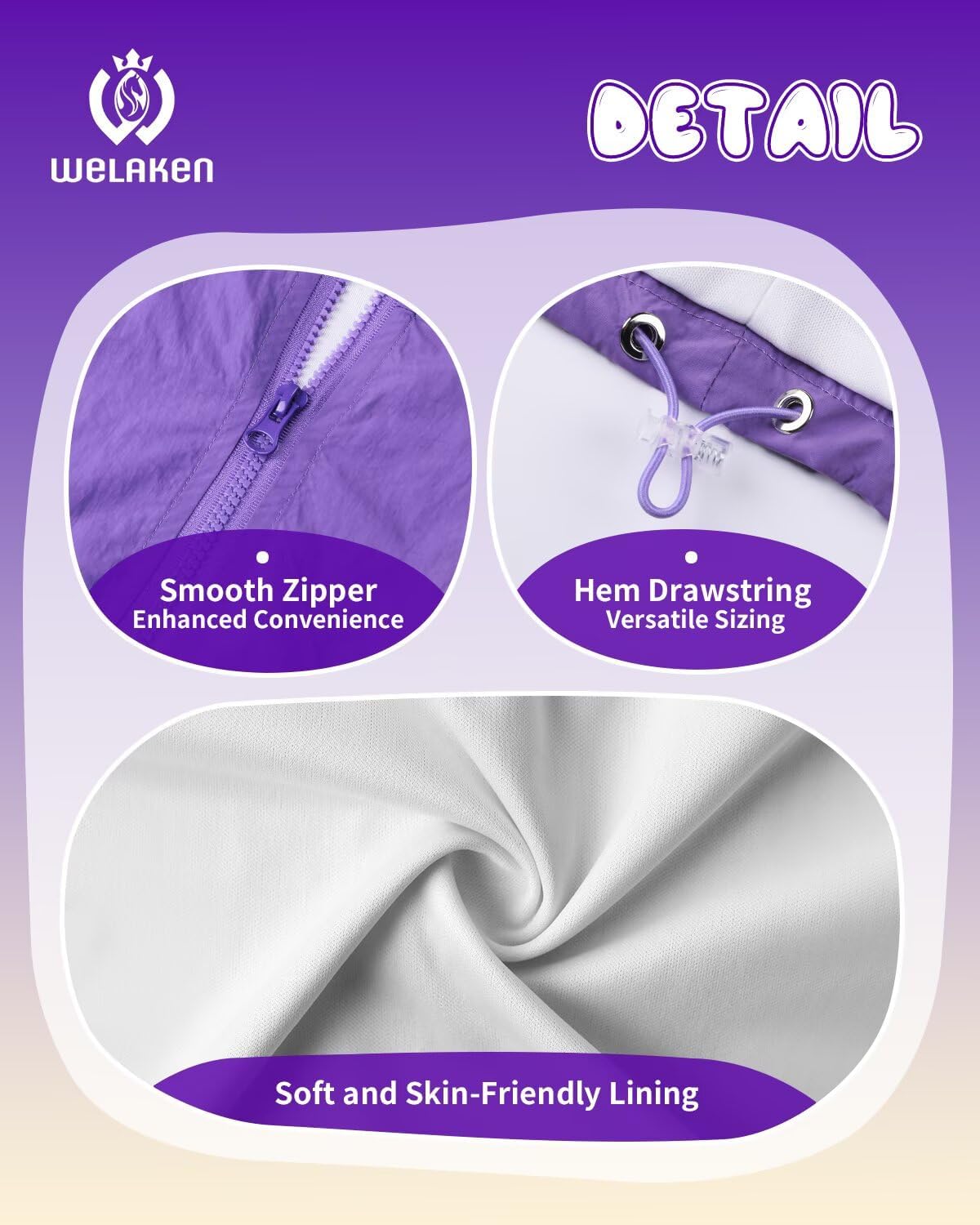 WELAKEN Girls Lightweight Jacket