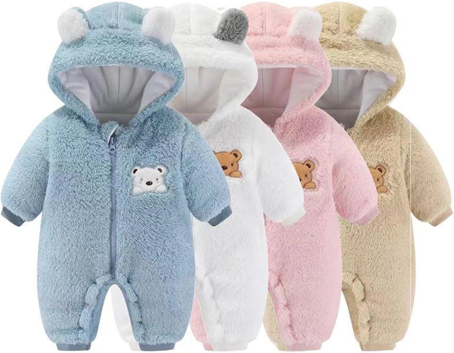 Baby Girls Boys Winter Snowsuit Teddy Bear Outfit Romper Coat