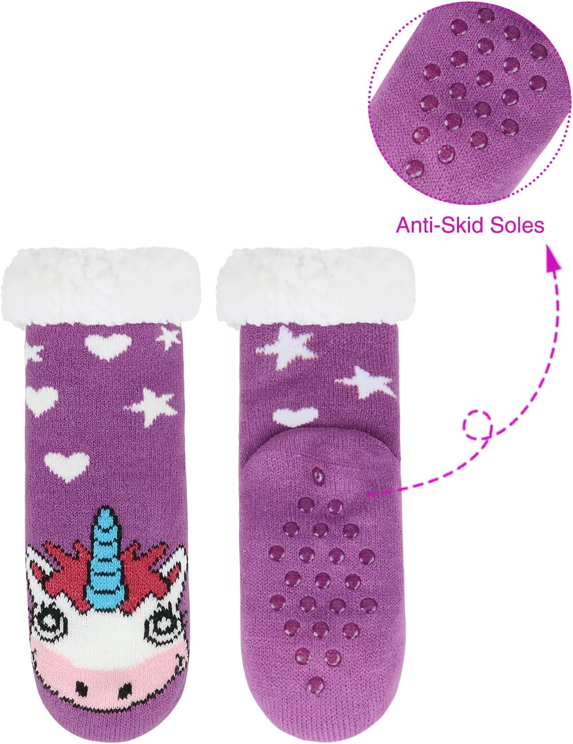 Centuries Star Cozy Anti-Slip Socks for Kids Cuteness Counts