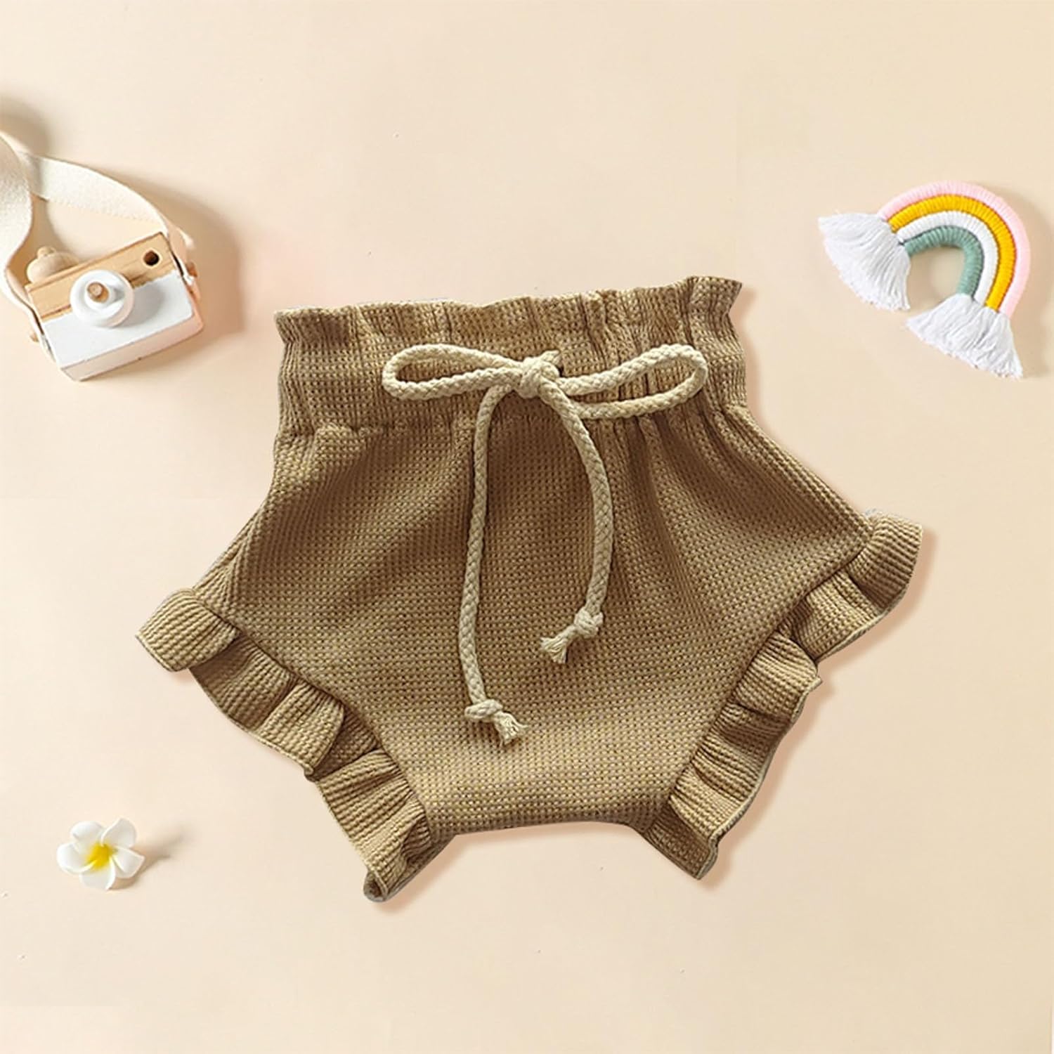 Cute Ruffle Shorts for Baby Girls Soft Stretchy and Comfortable