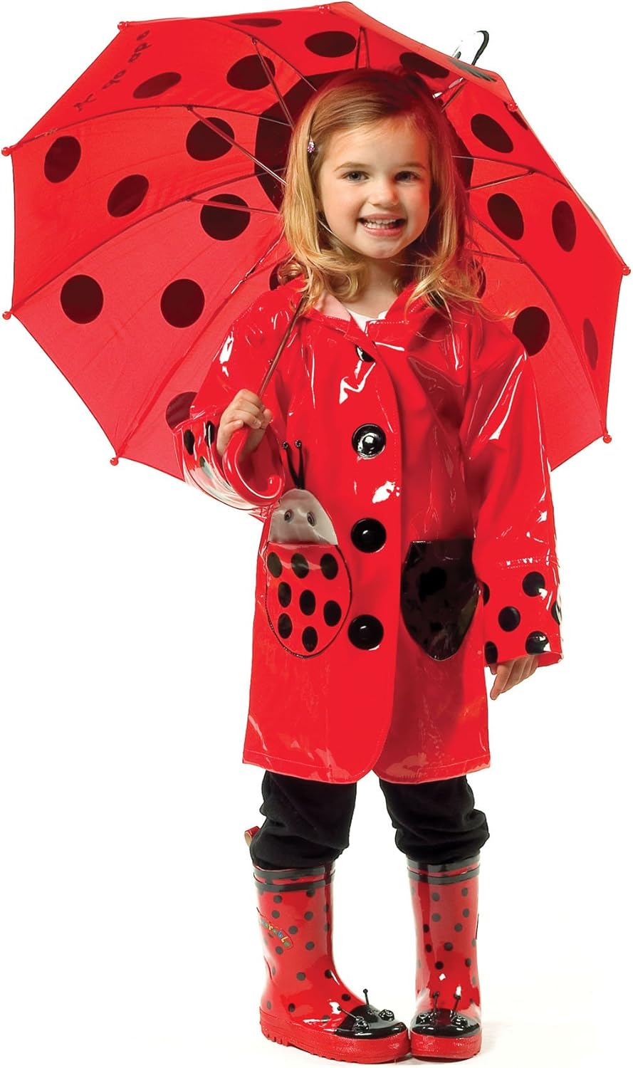 Little Girls Ladybug Coats Waterproof Machine Washable Perfect for Kids Weather