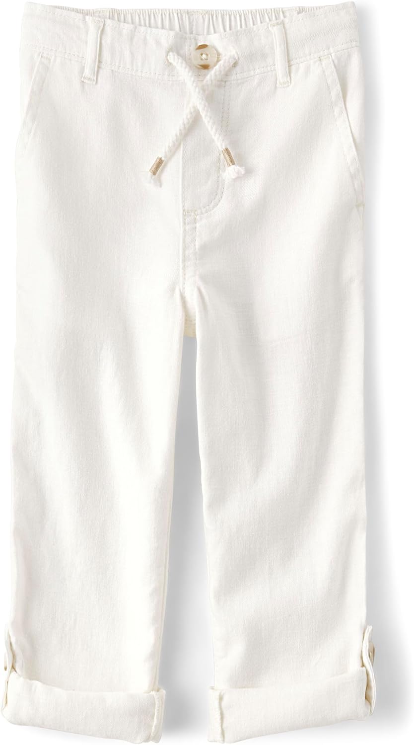 Gymboree Boys Toddler Drawstring Linen Pants Lightweight comfy for spring summer