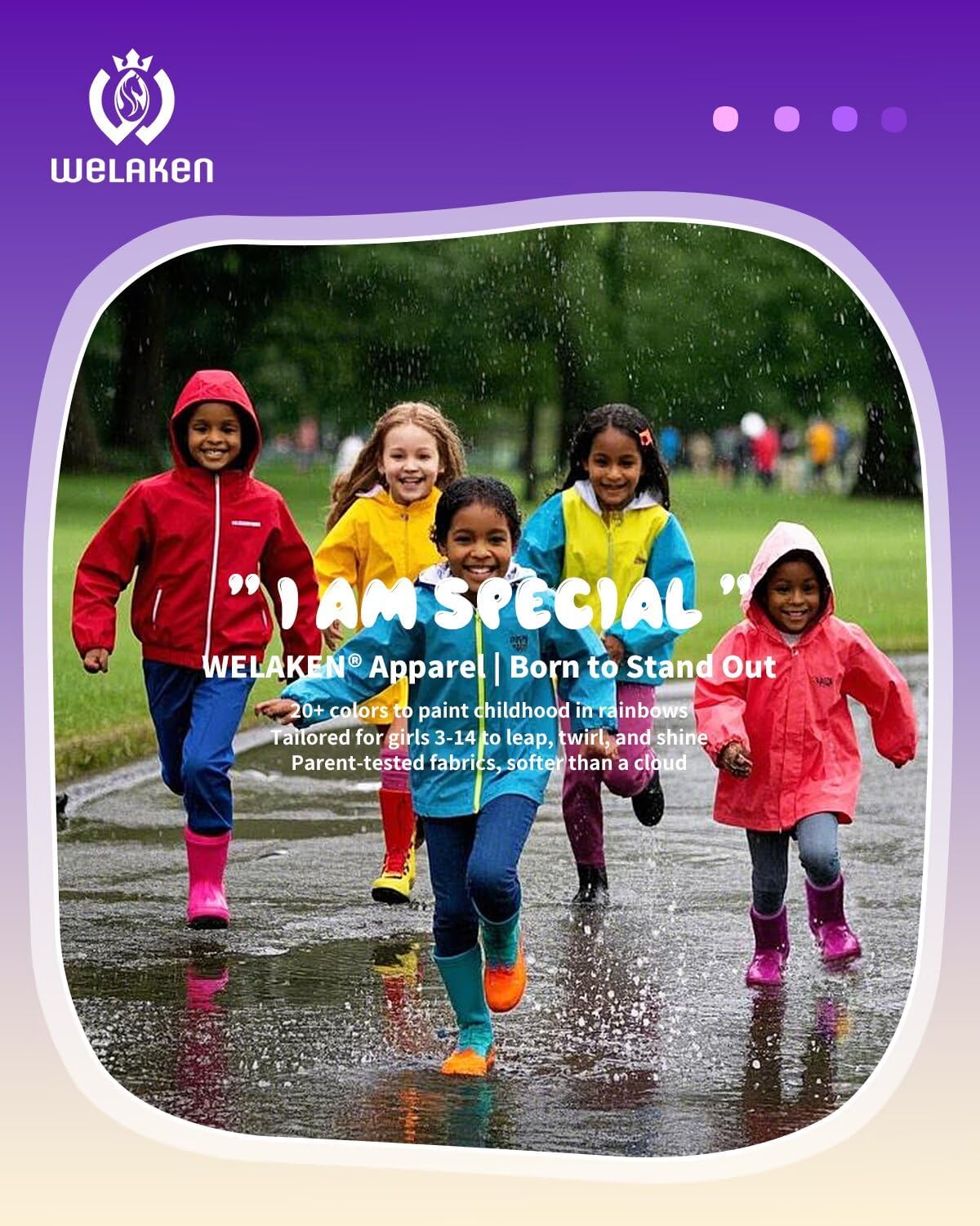 WELAKEN Girls Lightweight Jacket