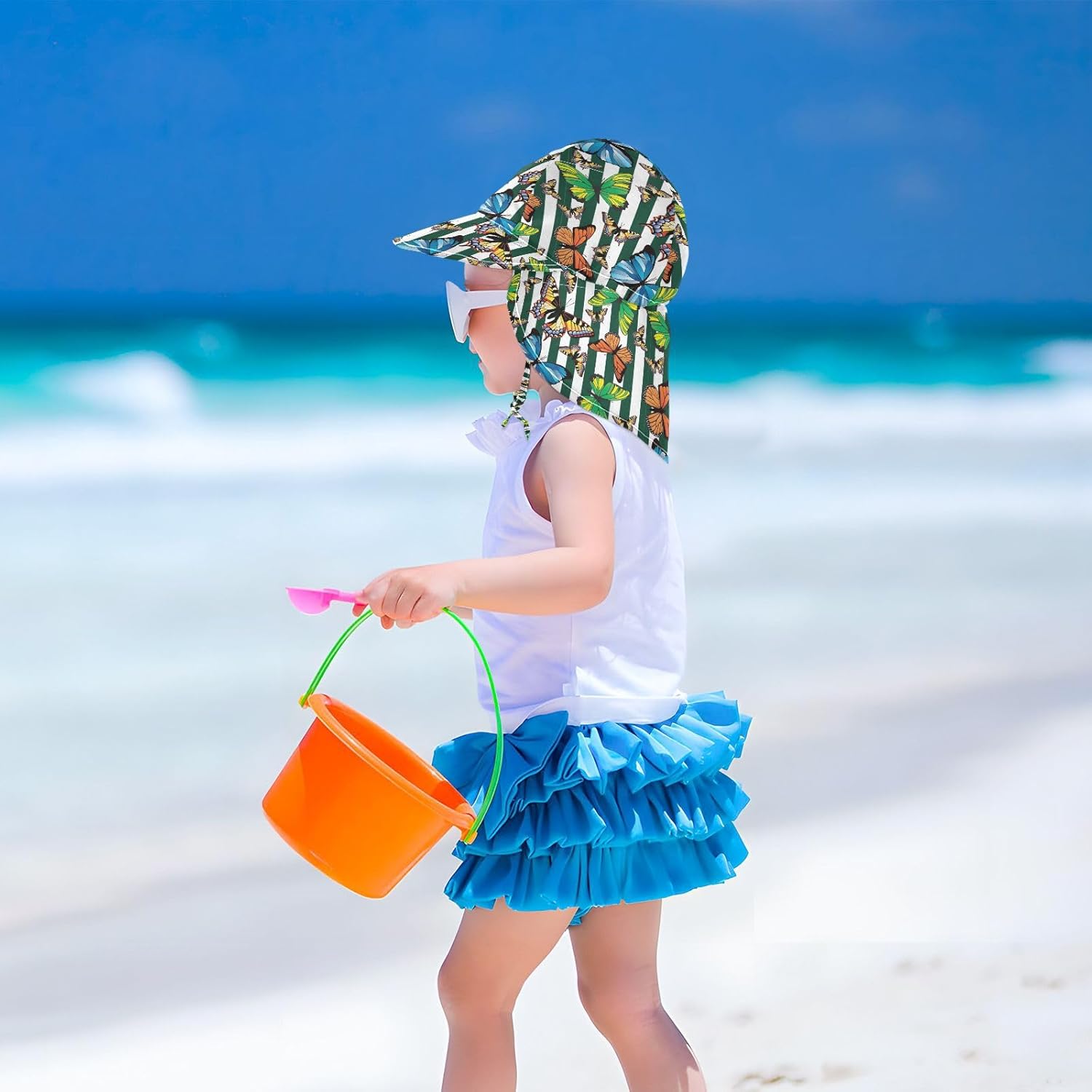 WIFIU Baby Striped Sun Hat for Boys Girls 2-4T