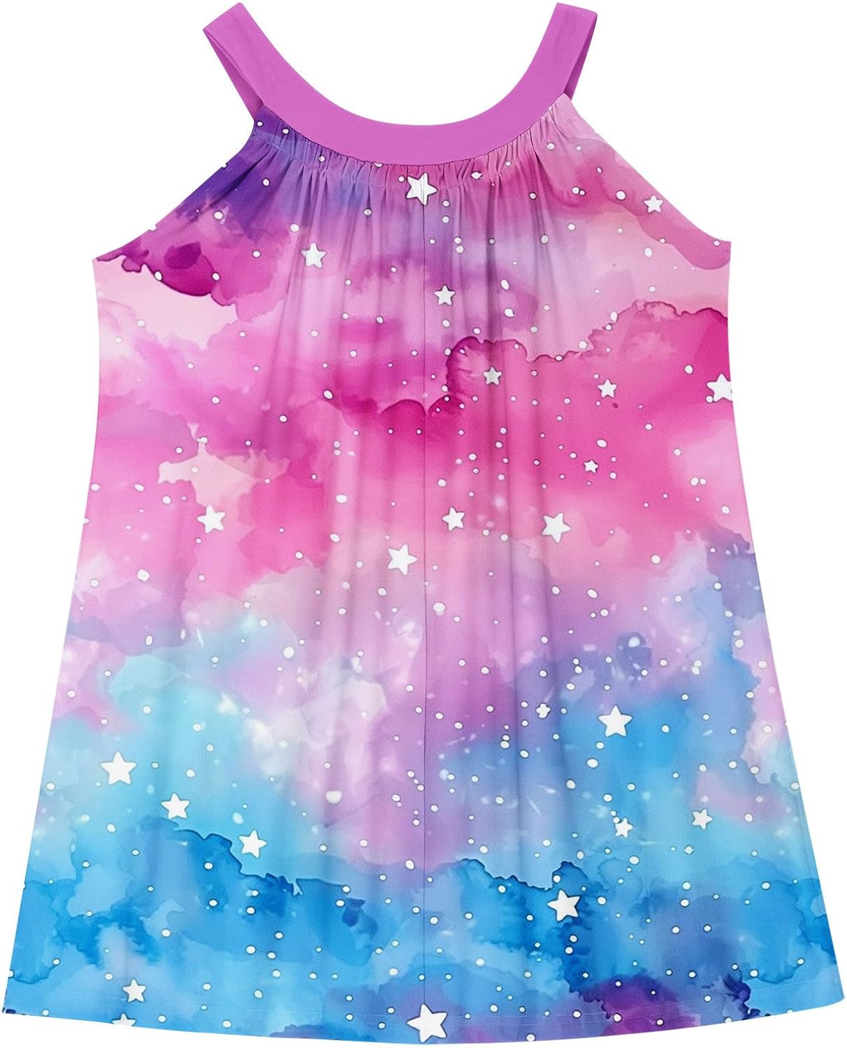 Rainbow Striped Summer Dress for Girls Kids and Toddlers