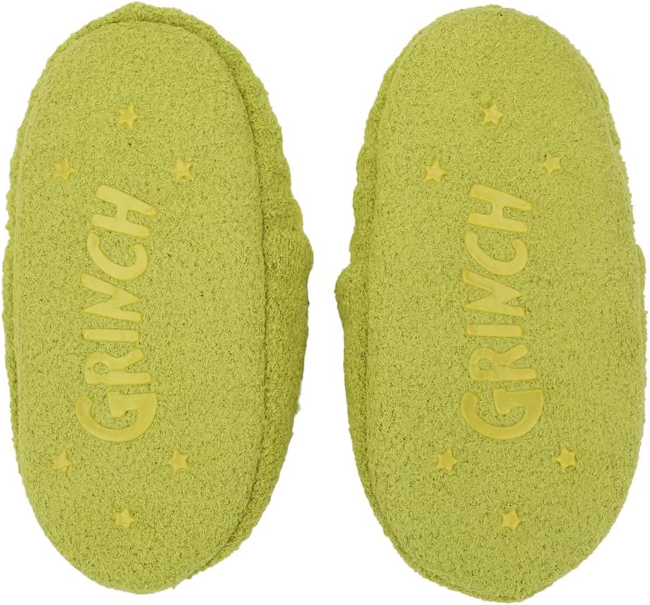 Dr Seuss Grinch Fuzzy Chenille Youth Slipper Socks Adventure