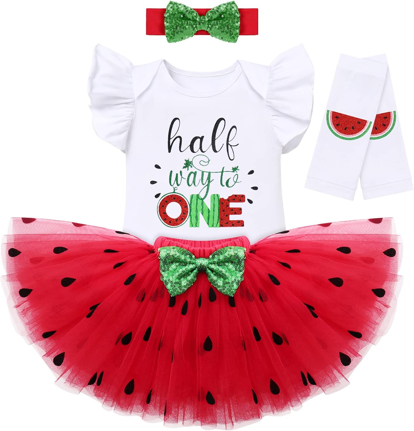 Cute Baby Girl Watermelon Theme 1st2nd Birthday Set