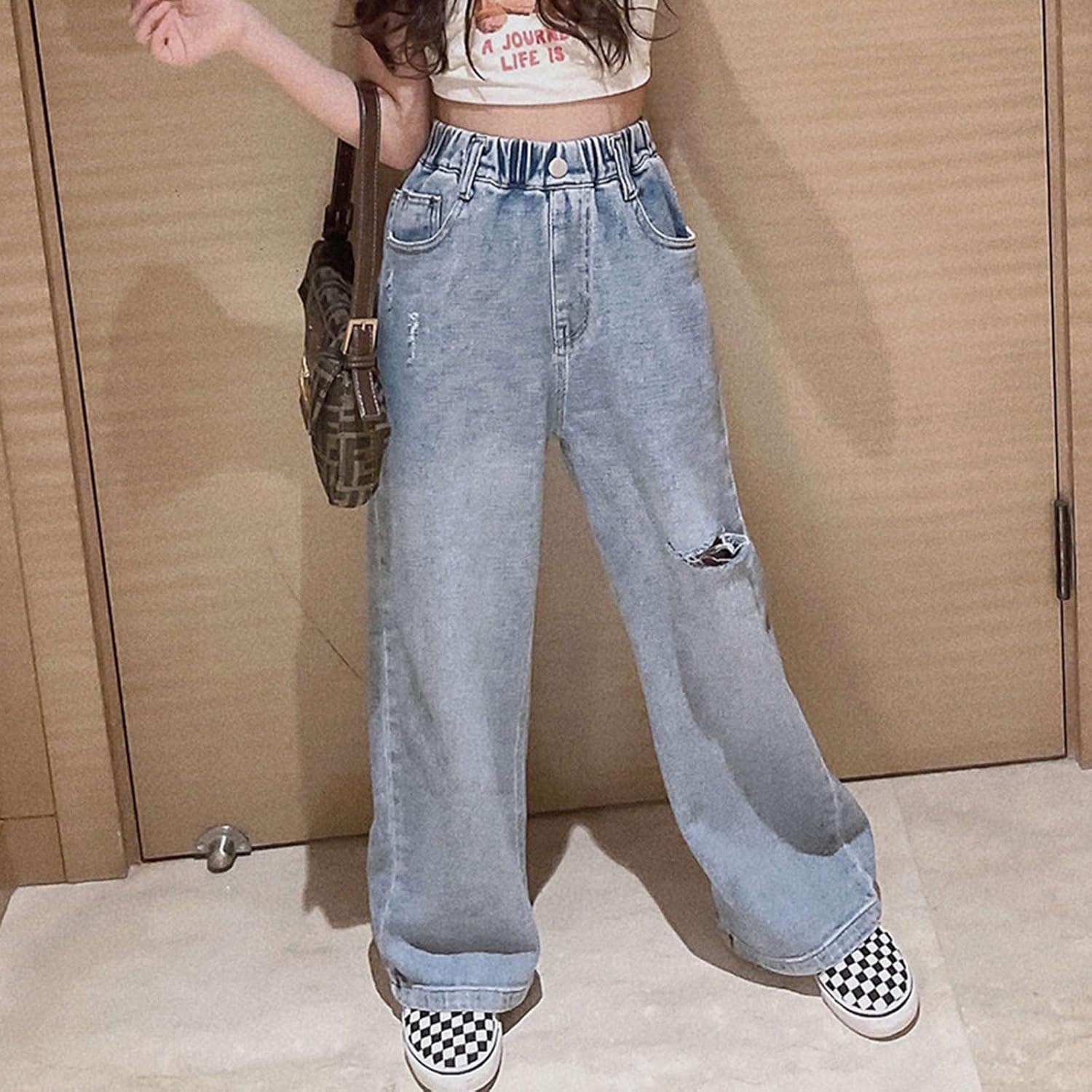 Girls Ripped Jeans Streetwear Kids