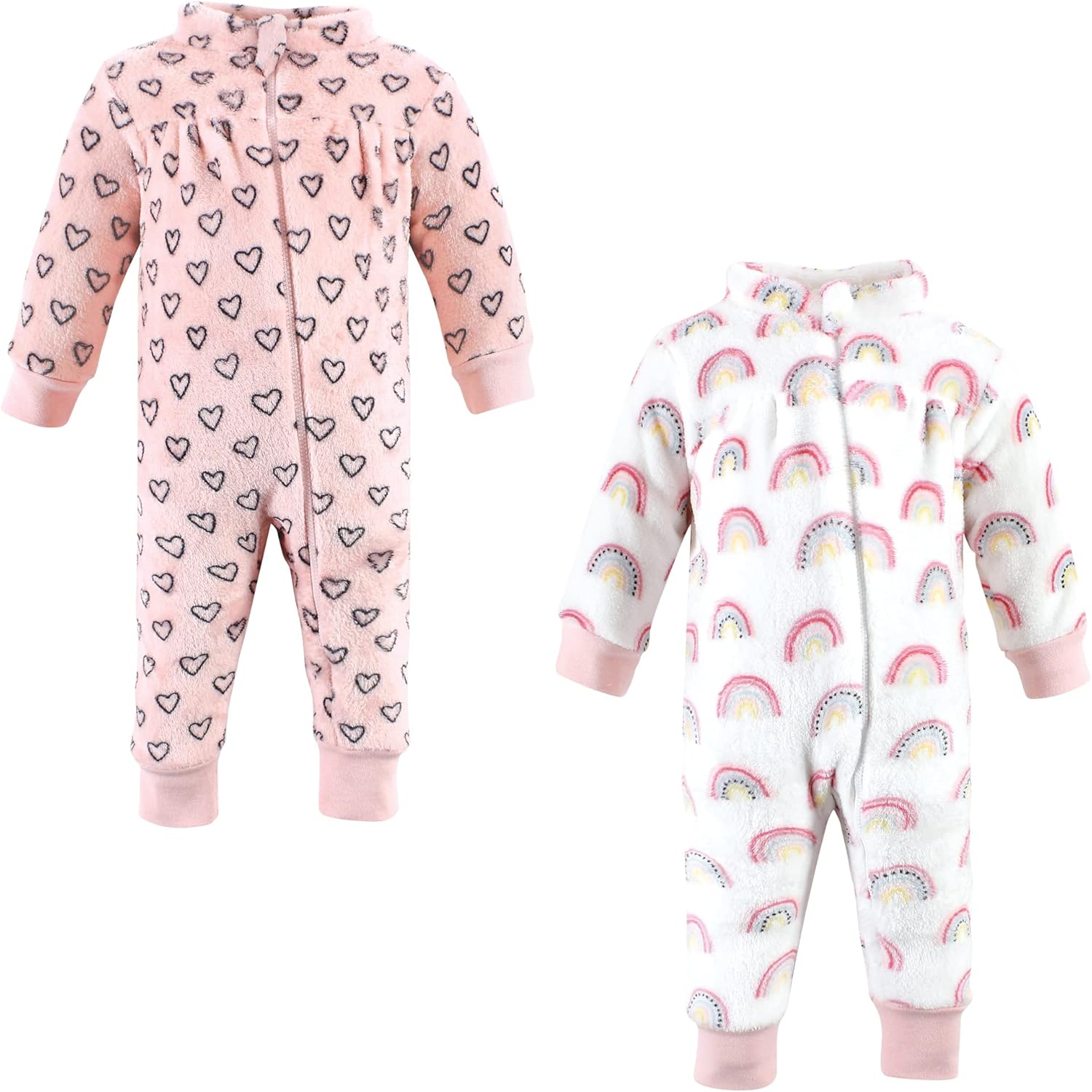 Hudson Baby Girl Plush Jumpsuit with 3D Animal Hood