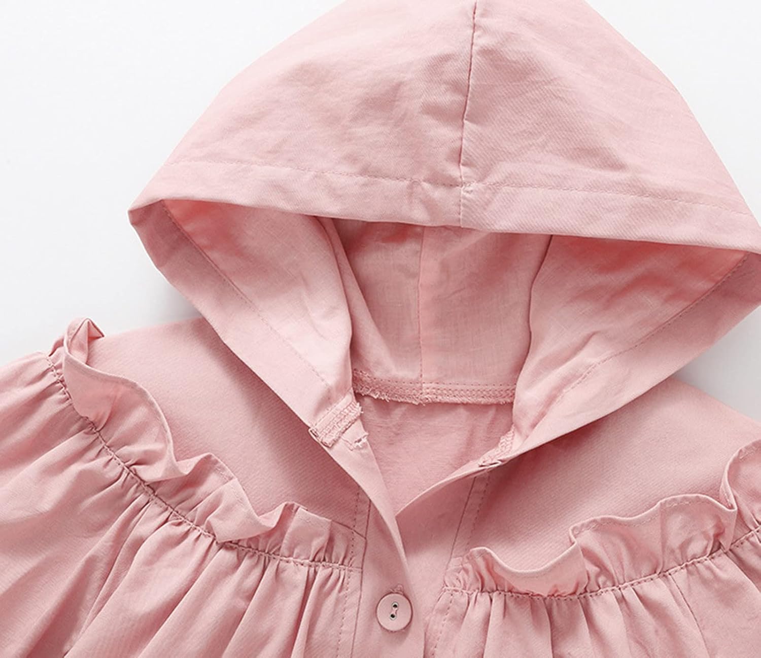 Toddler Girl Rain Jacket with Ruffles and Lining