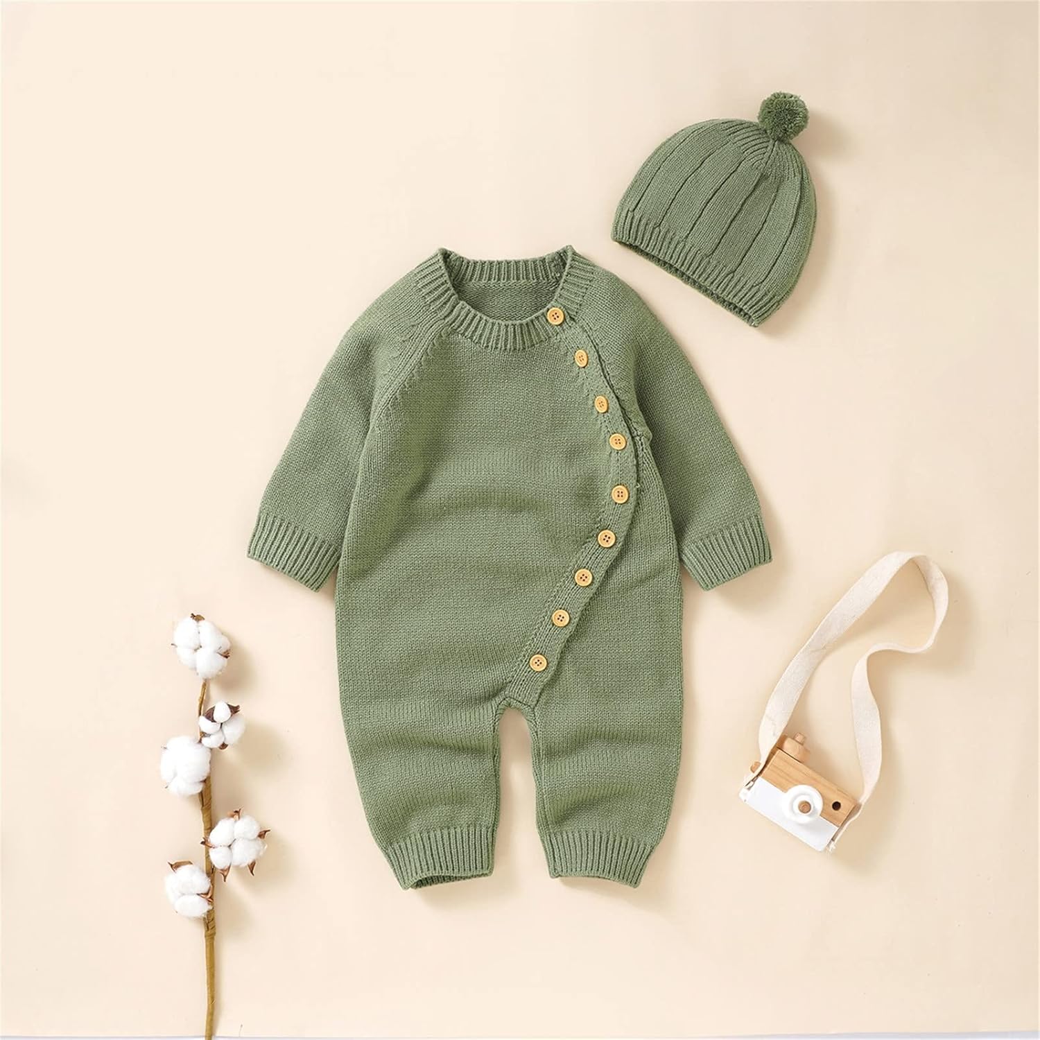 Softhead Newborn Baby Blanket Multi-Piece Knitted Romper Set for Baby