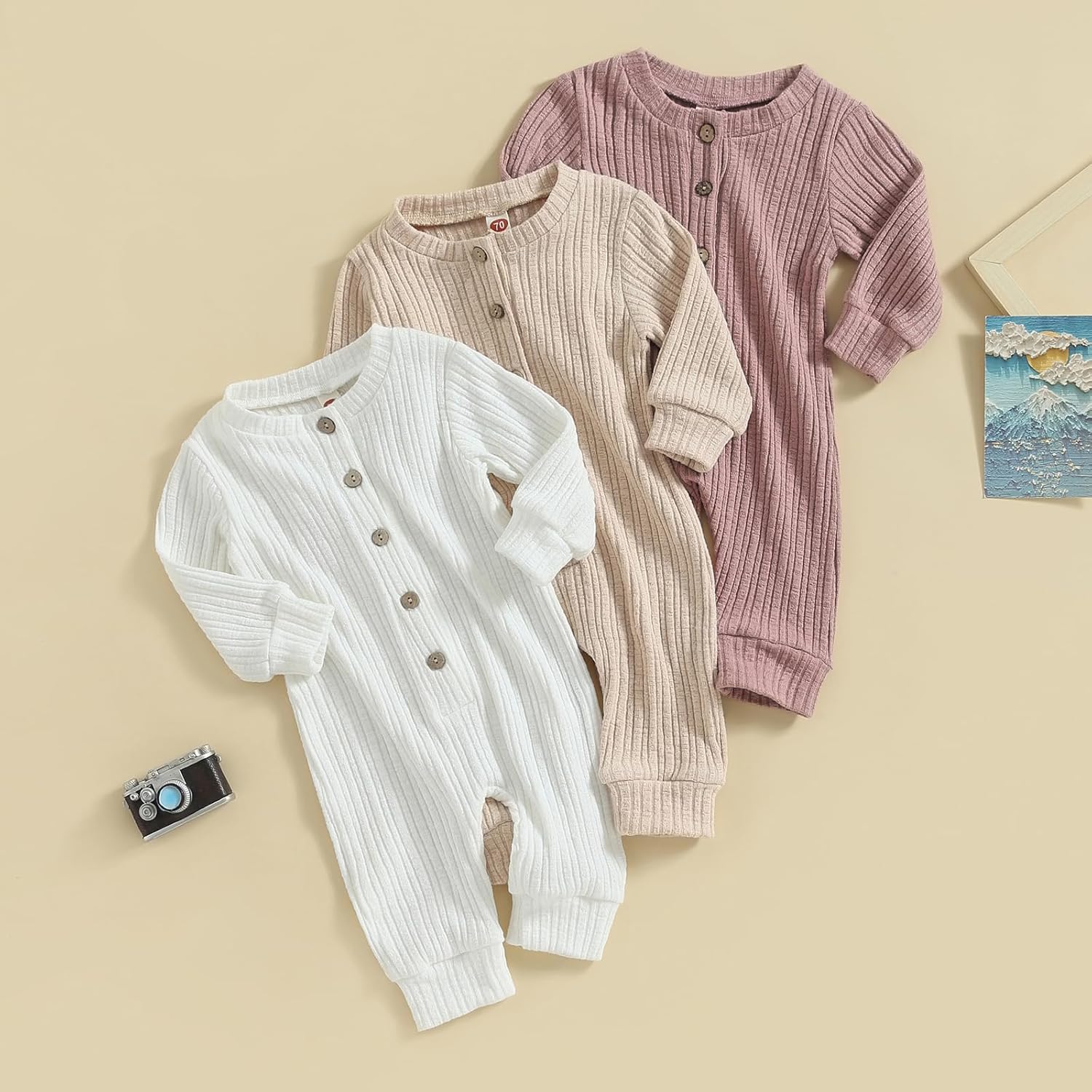 Adorable Itxt Romper for Newborn Button Jumpsuit Baby Girl Boy