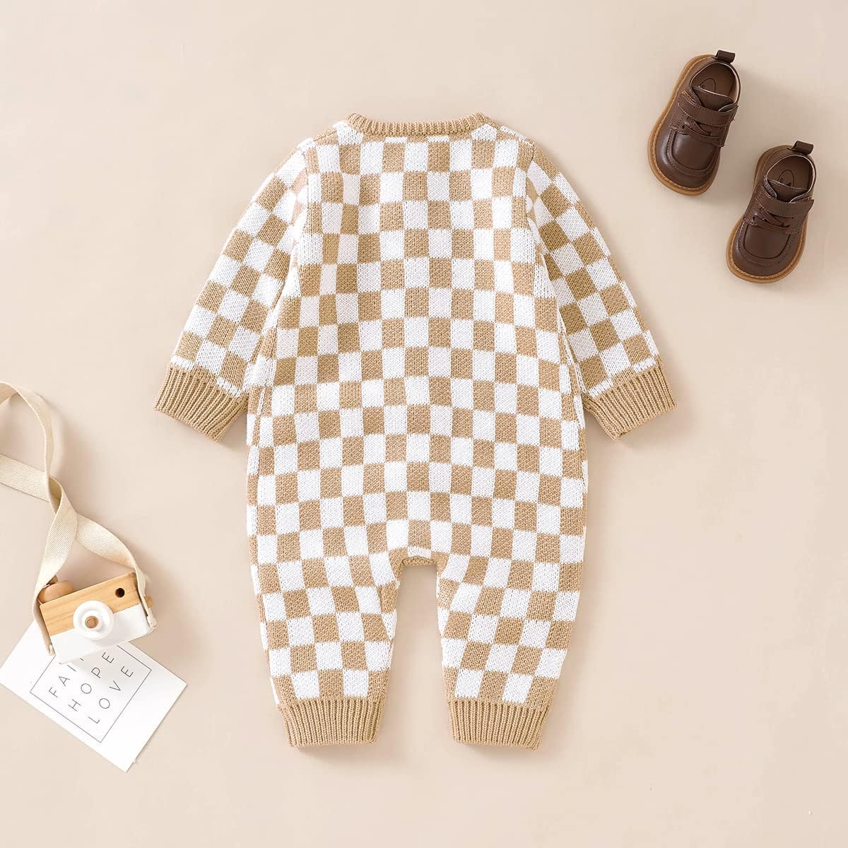 SAYOO Baby Plaid Romper for Kids - Stretchy and Soft