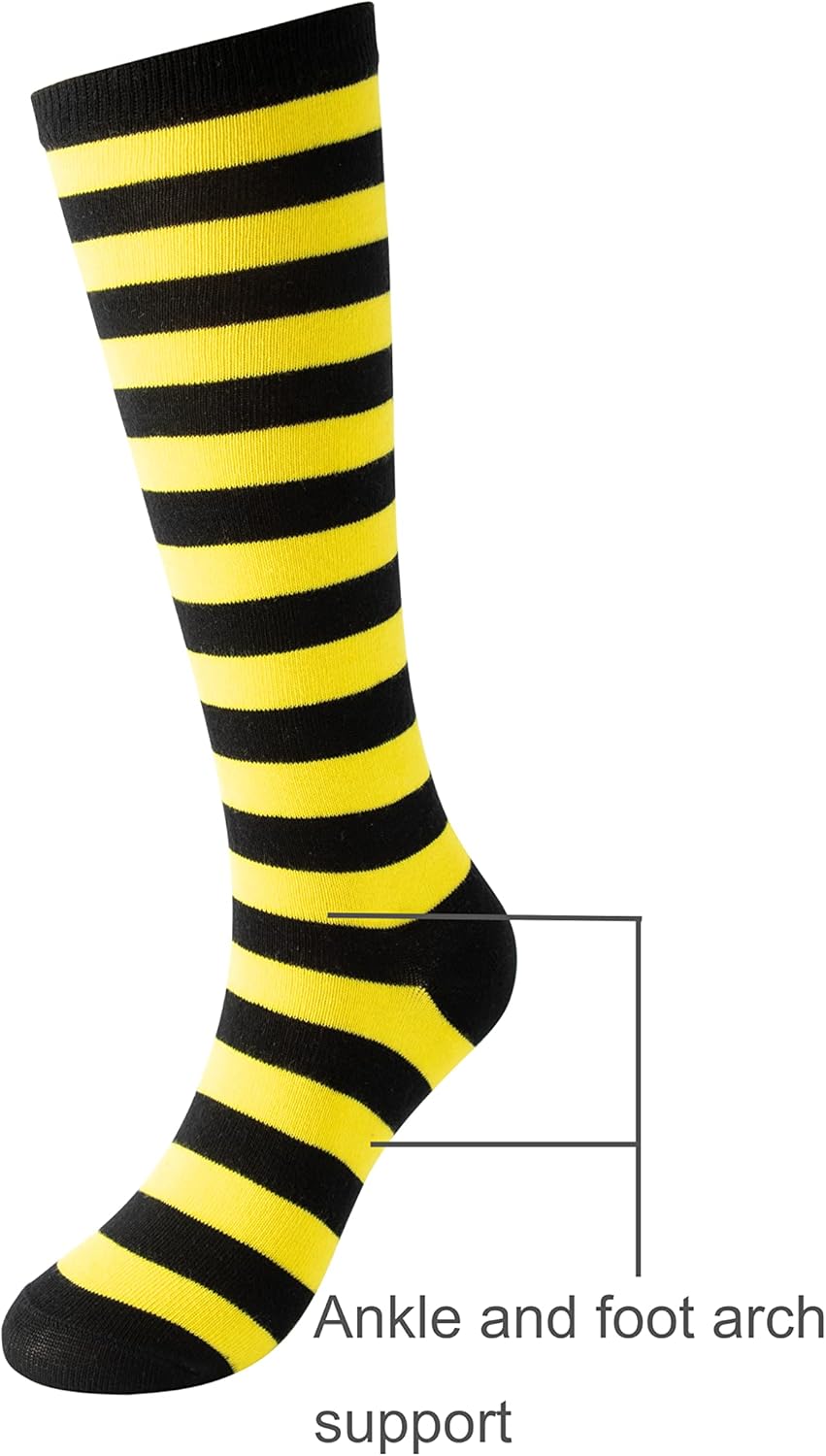 Cerebro StripeK CASUAL KNEE-HIGH SOCKS FOR GIRLS