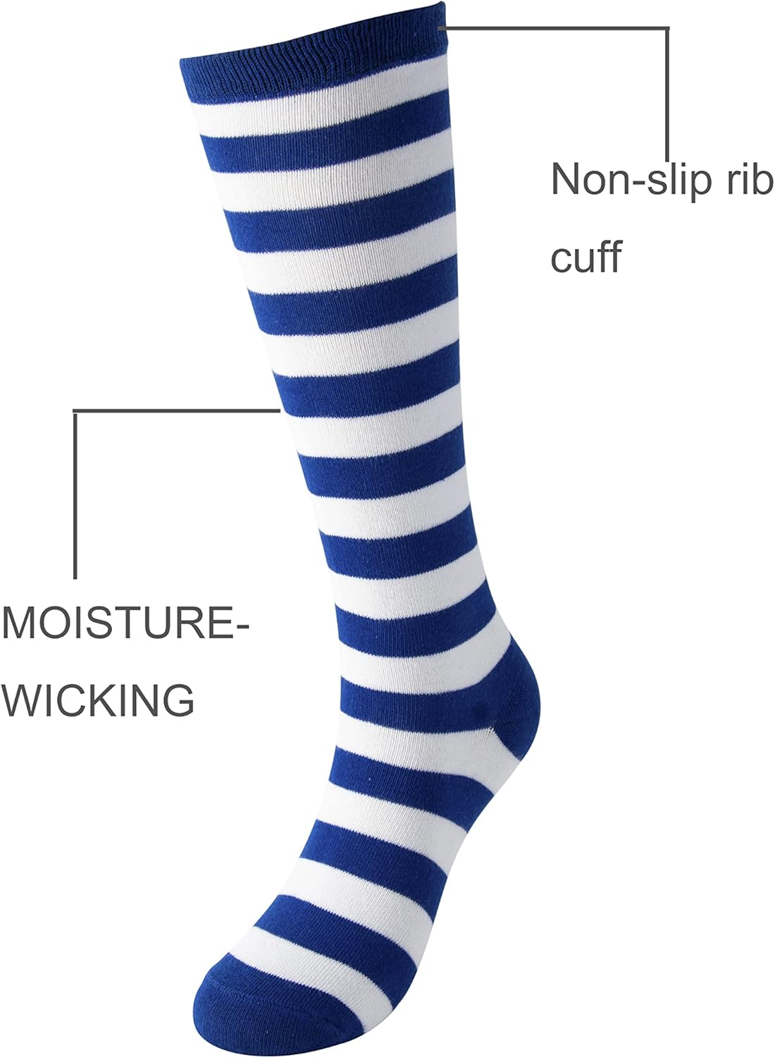 Cerebro StripeK CASUAL KNEE-HIGH SOCKS FOR GIRLS