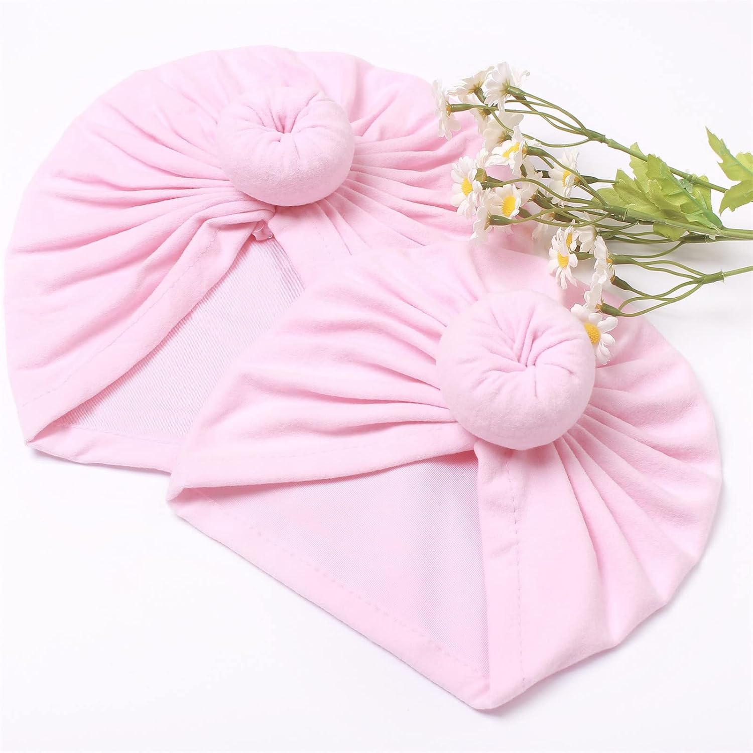 Natural Cotton Infant Elatics Turban Hat