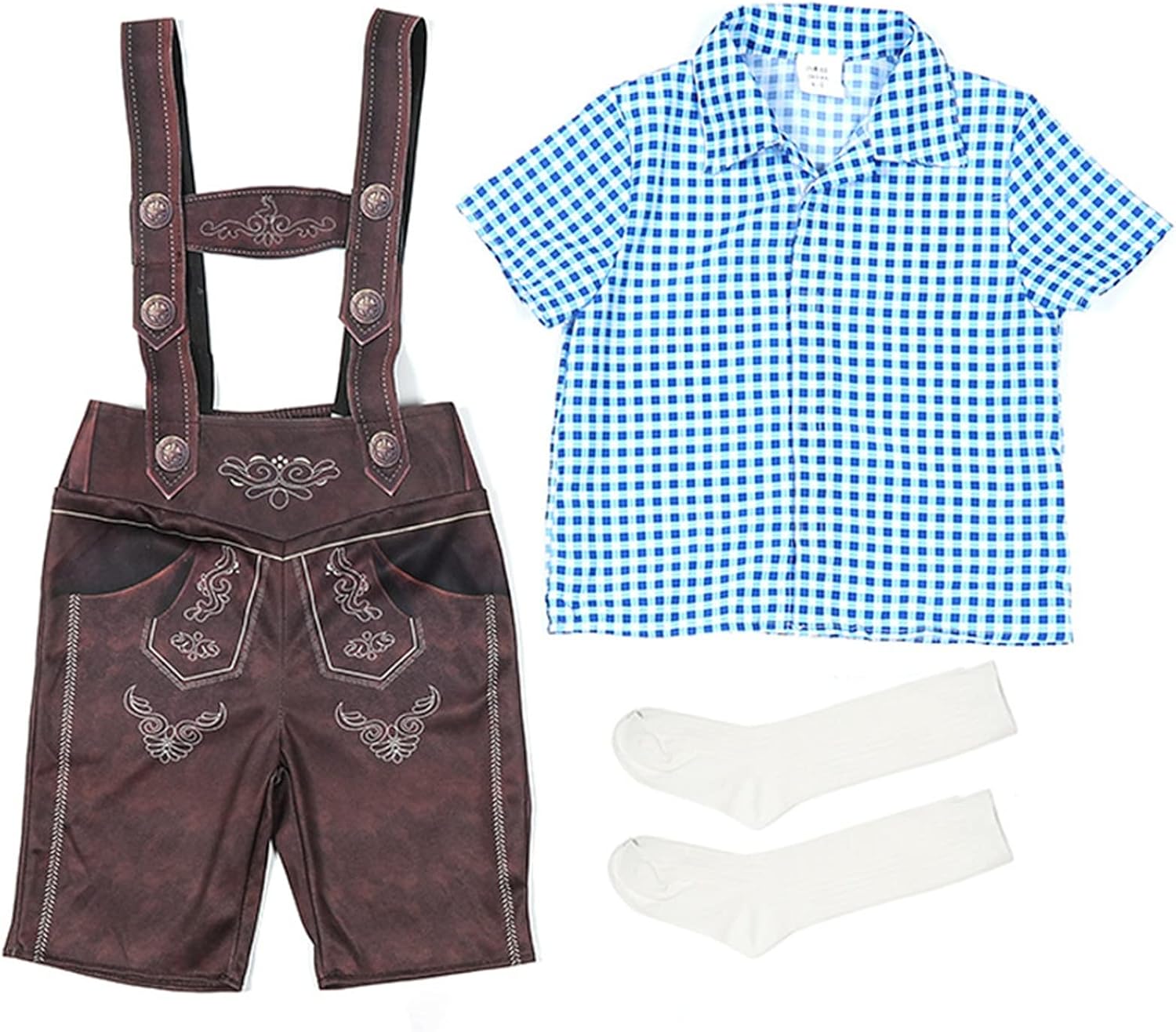 Outfit in a suspenders style