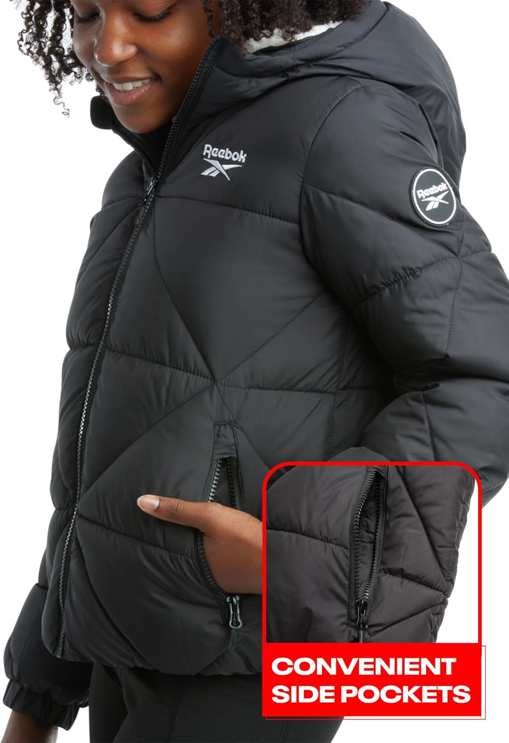 Reebok Girls Heavyweight Quilted Parka Warm Winter Jacket for Girls 4-16