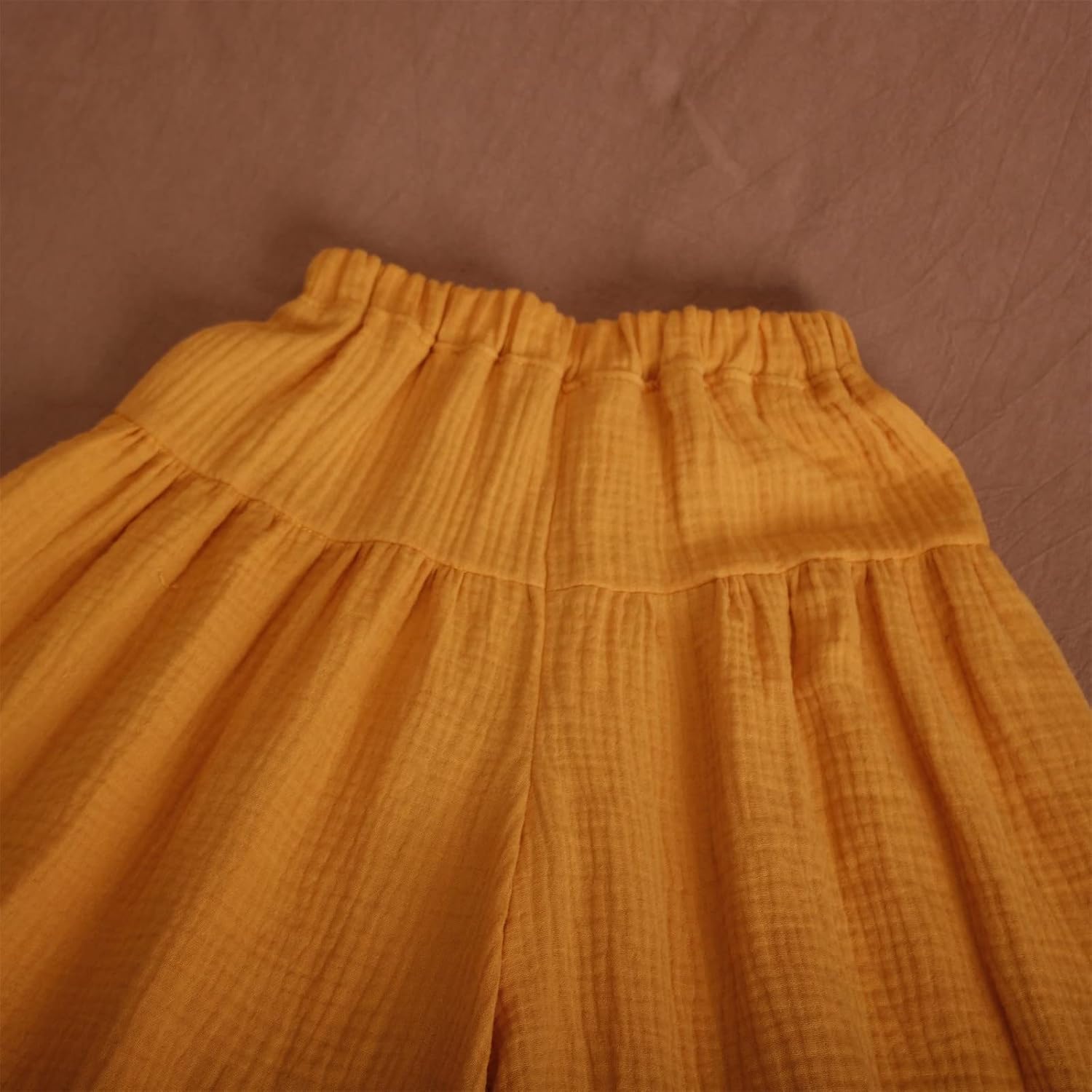 Flowy Wide-lege Cotton Linen Pants for Kids