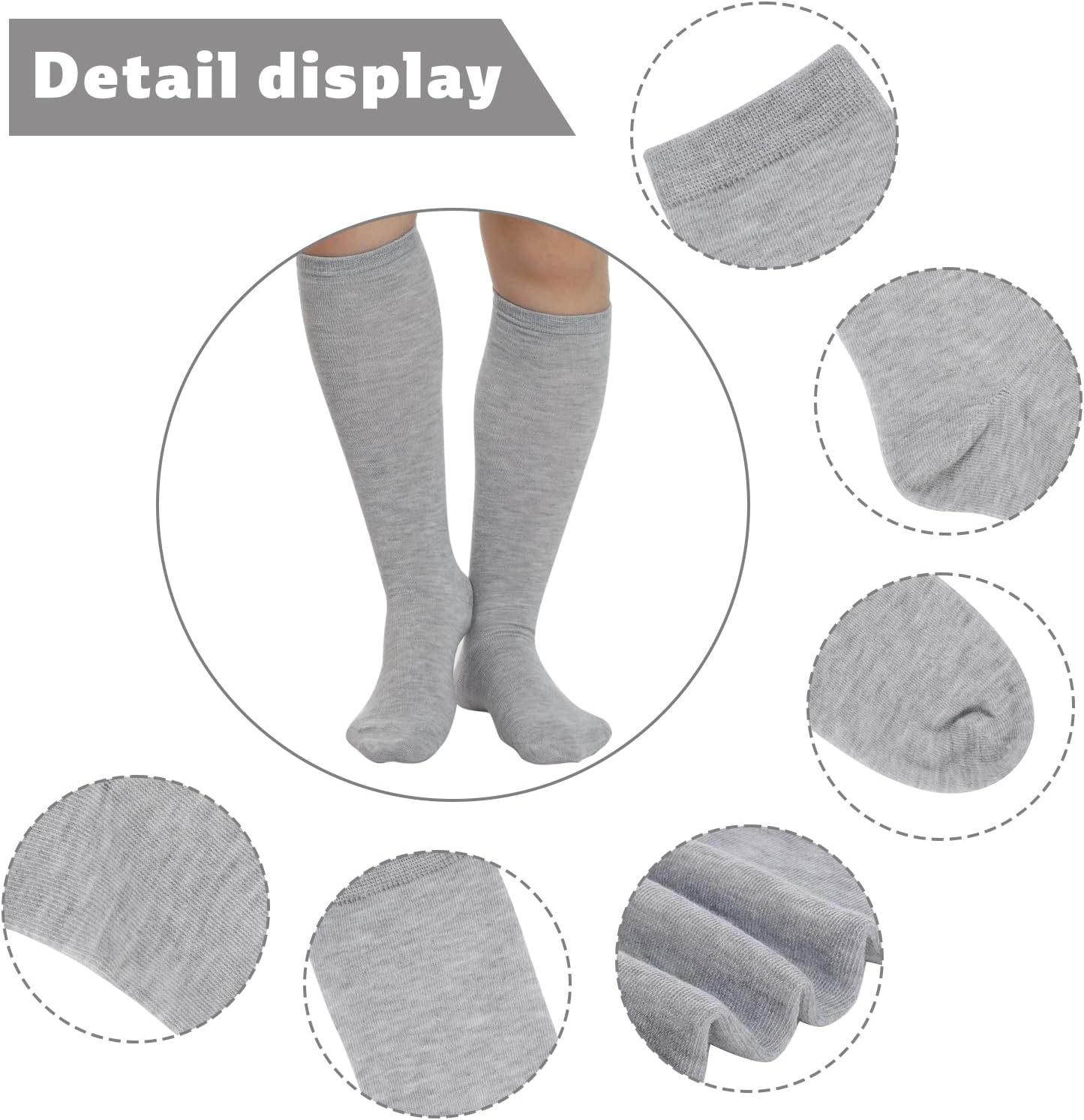 Dxhycc - Soft Cotton Knee-High Socks for Girls - Comfortable Stylish