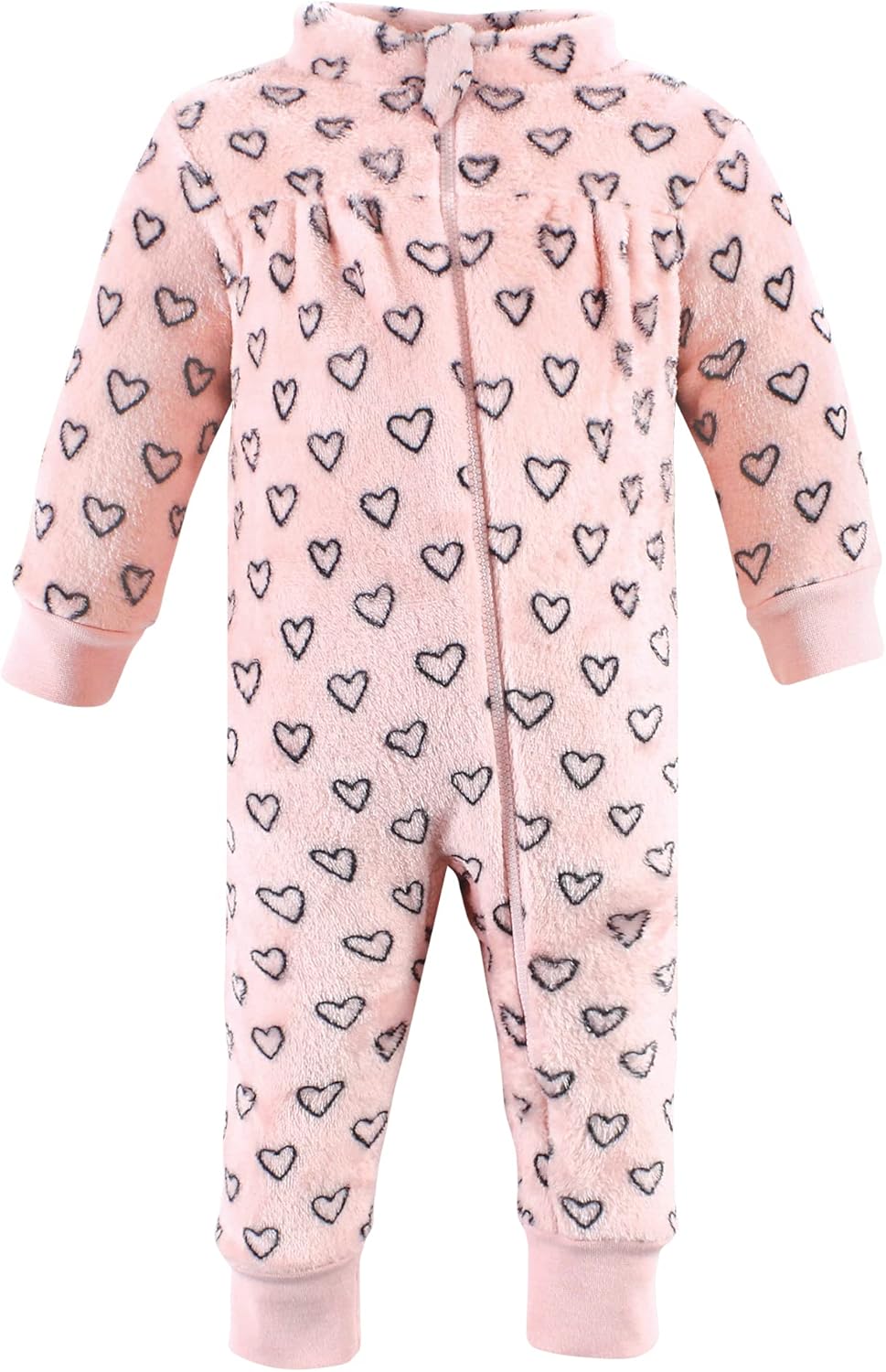 Hudson Baby Girl Plush Jumpsuit with 3D Animal Hood