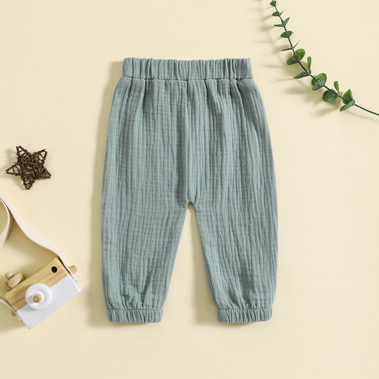 Cotton Linen Joggers for Toddler Boys