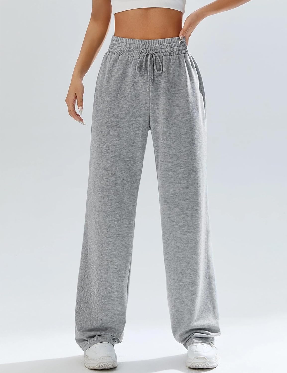 Kiench Teens Girls High-Waisted Drawstring Sweatpants