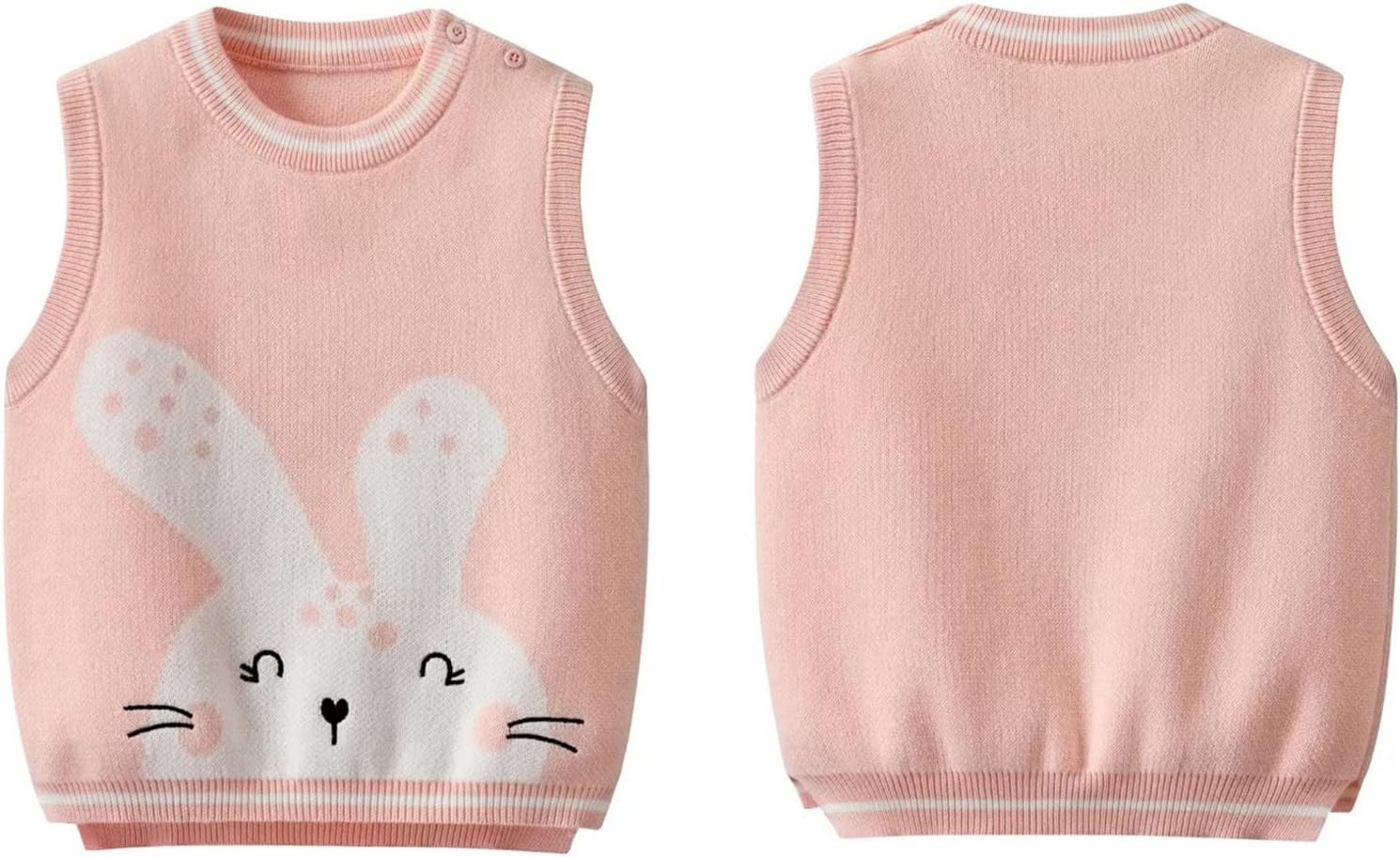 Newborn Baby Glow Sleeveless Knitted Sweater - Autumn Brown for Girls Boys