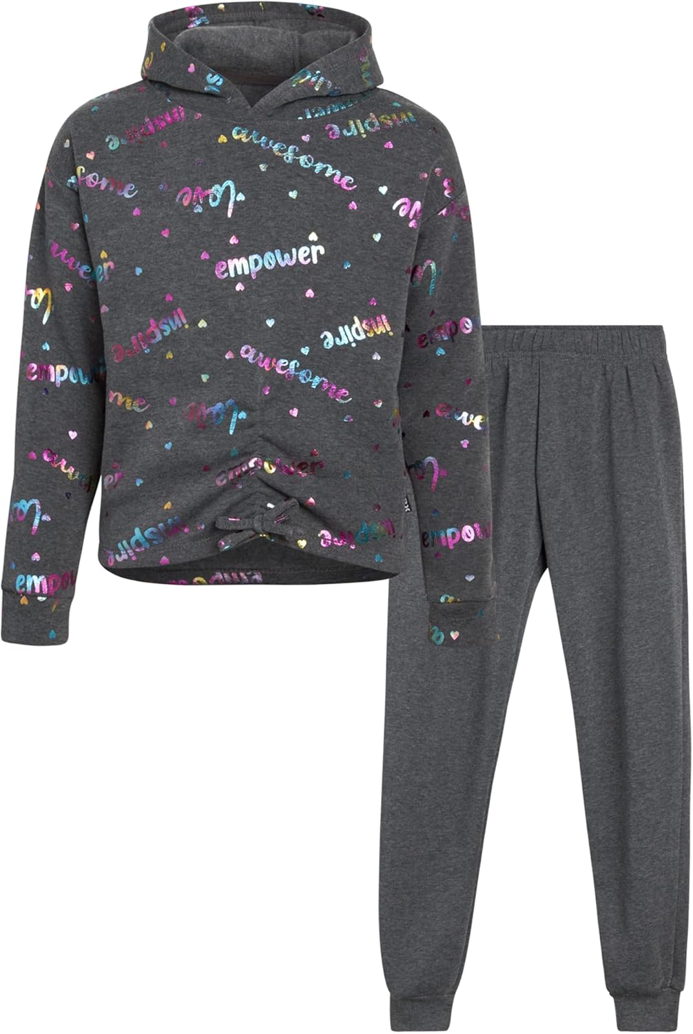 RBX Girls Active Tracksuit Set - Soft Fleece Hoodie Joggers