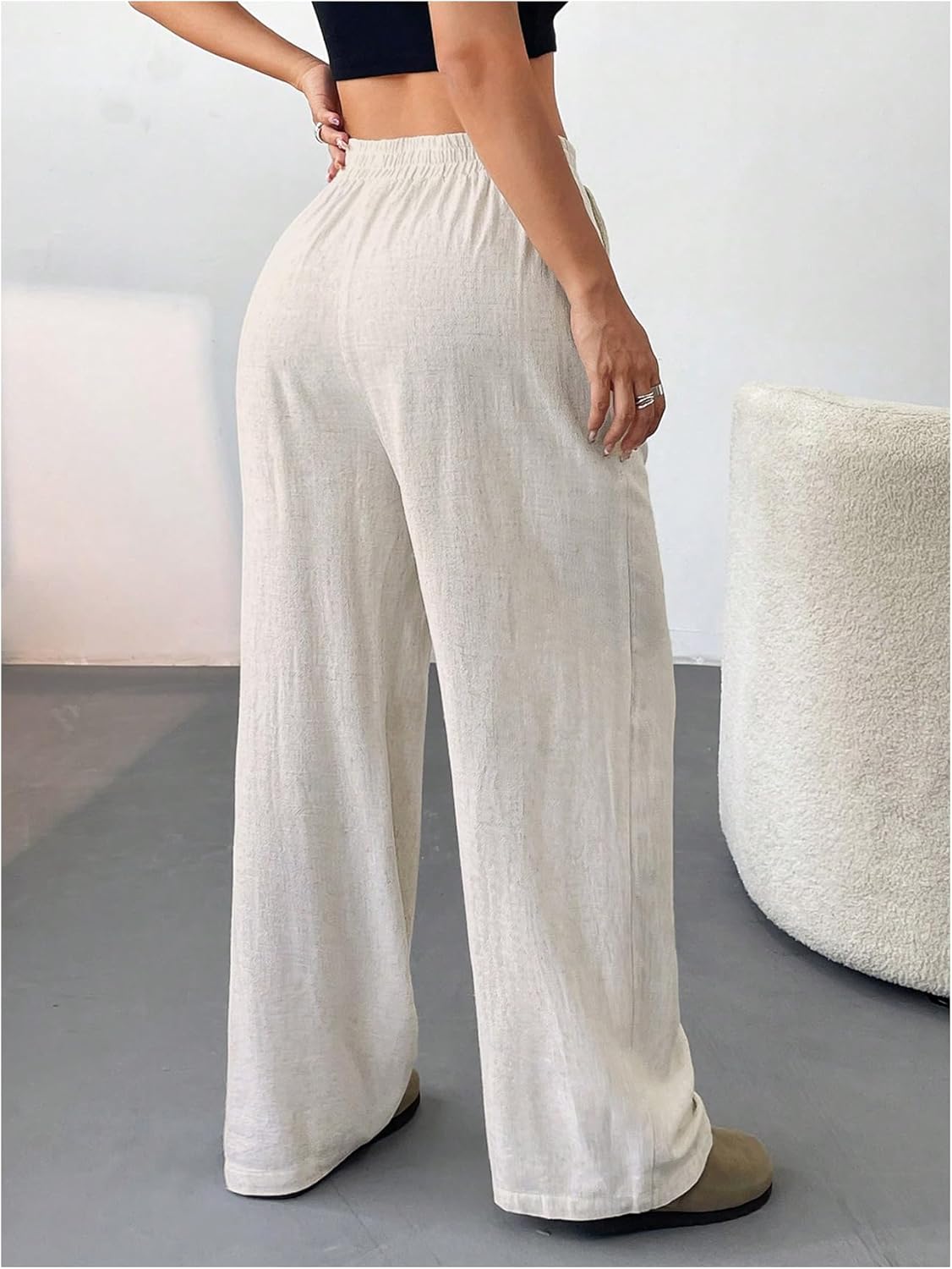 Modest-Hemp Wide Leg Track Pants