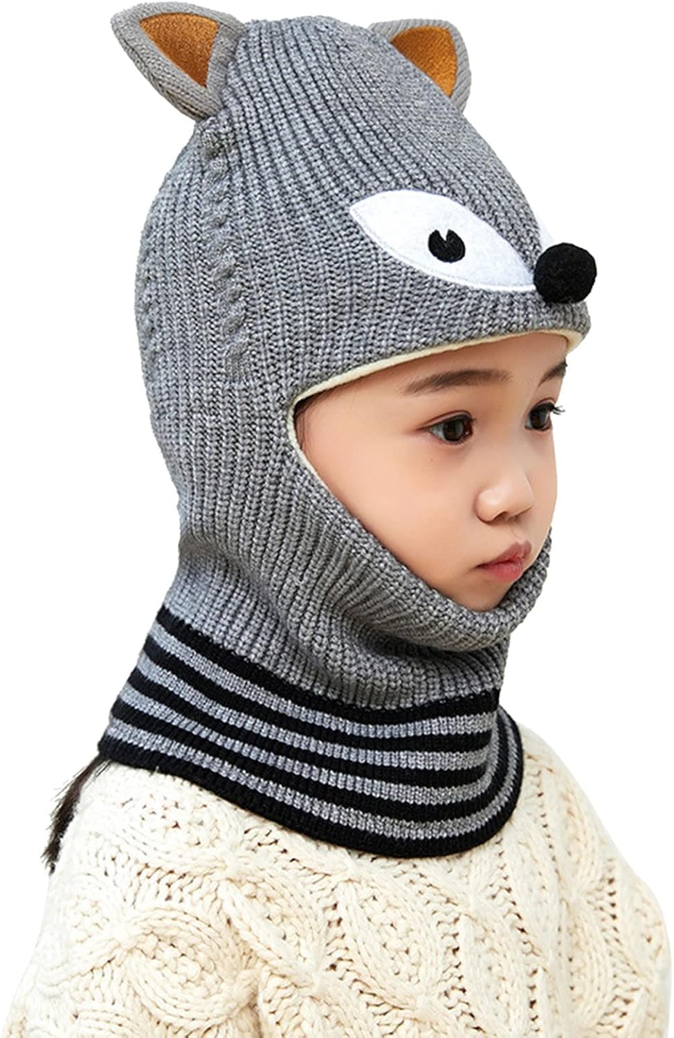 Toddler Winter Hat and Scarf with 3D Animal Design