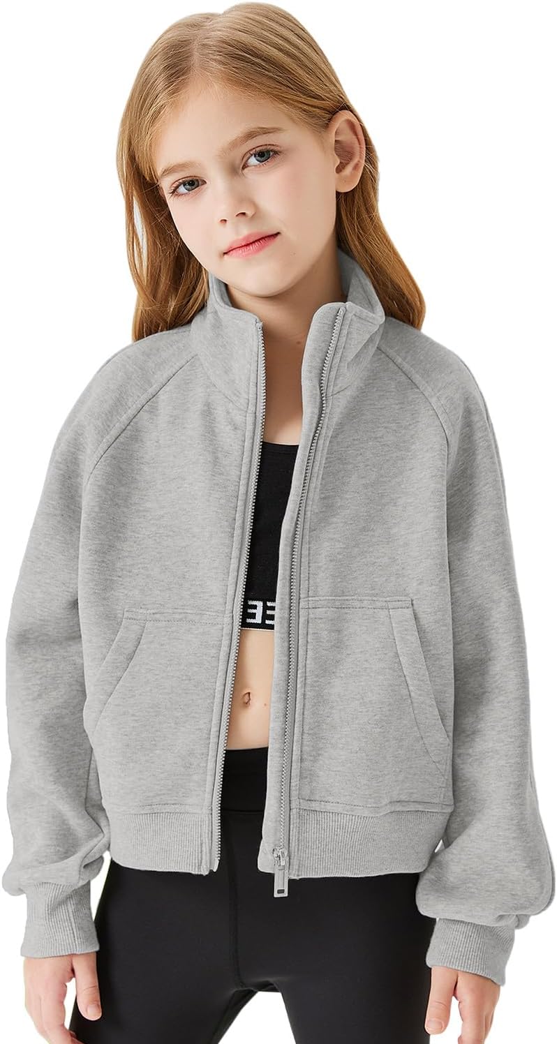 Meikulo Girls Zip Up Sweatshirt 7-14 Years