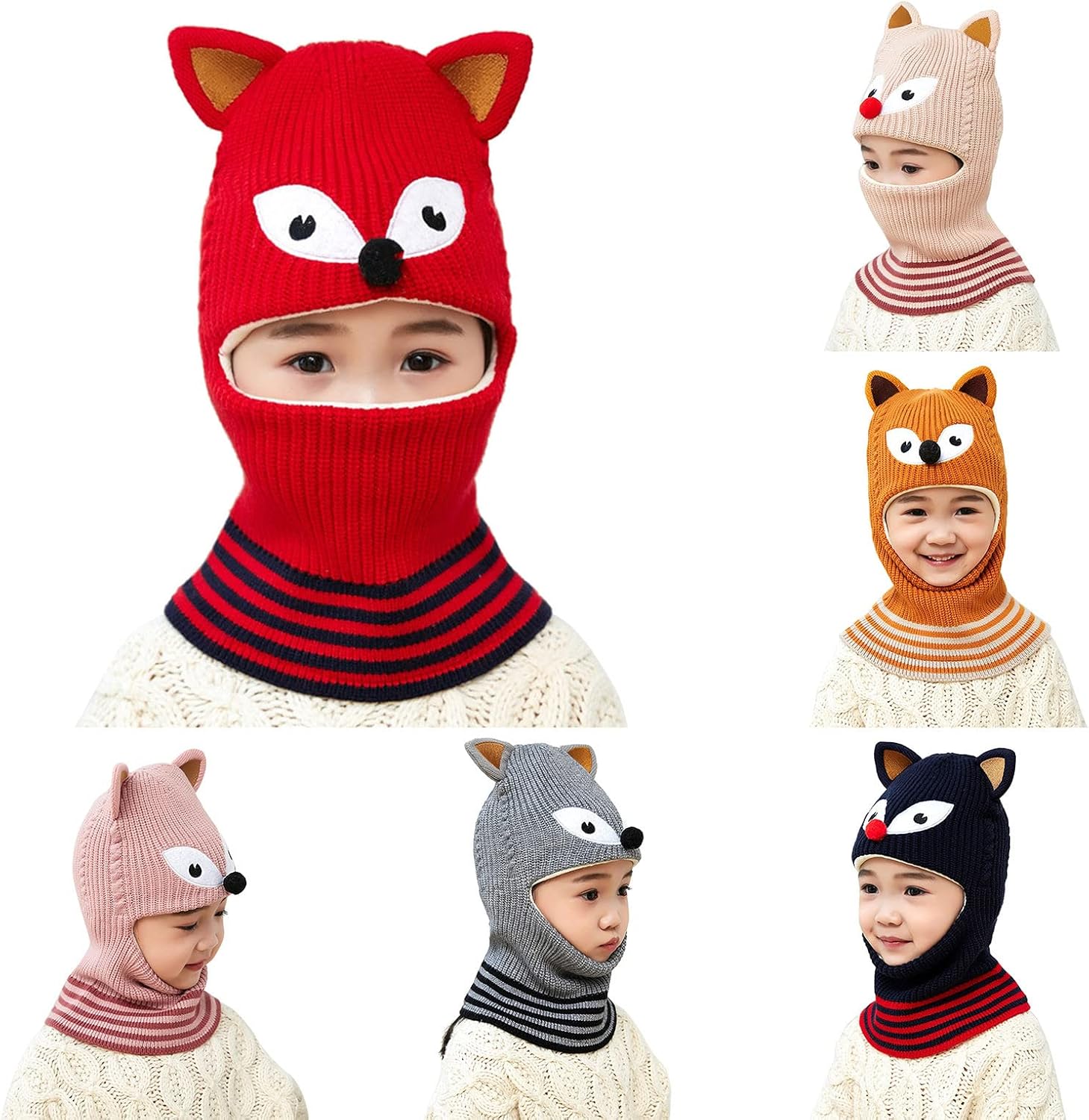 Limited Time Offer Kids Winter Capacity - Soft Thickened Animal Skull Design