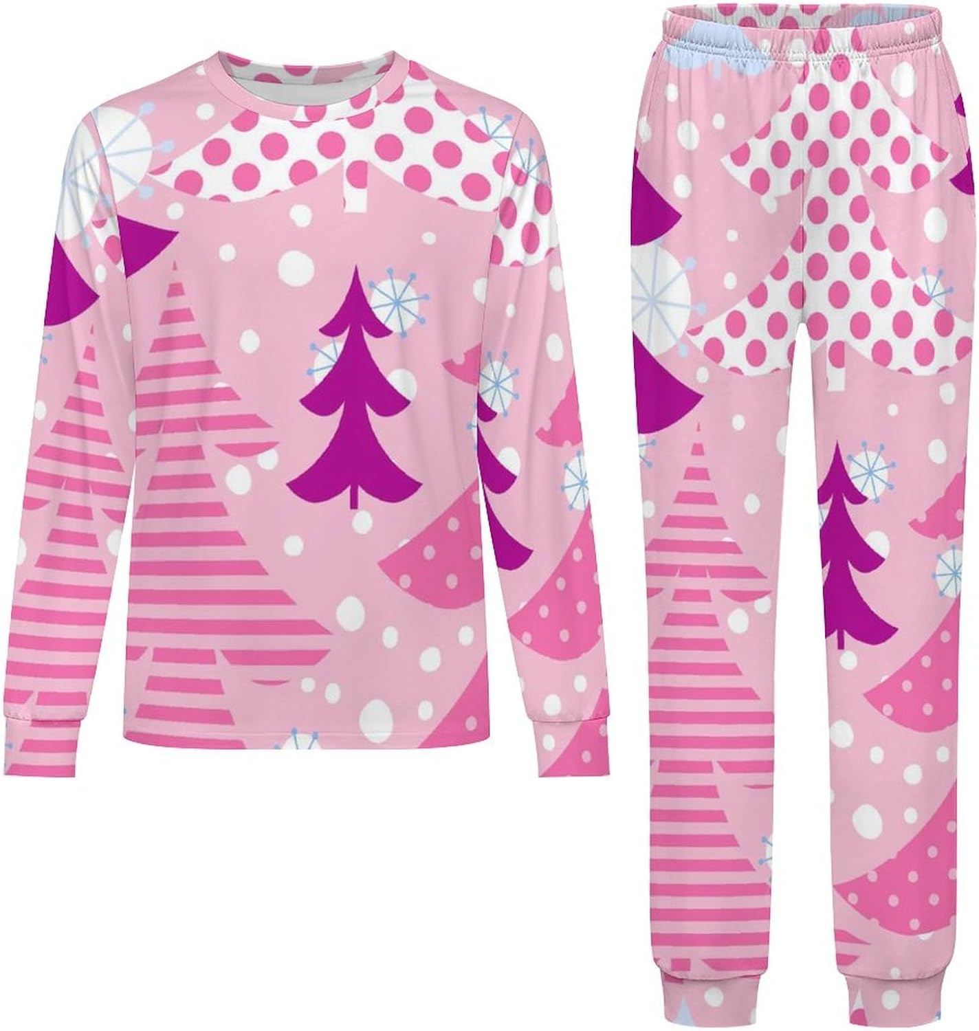 MEIKKO Christmas Snowman Thermal Pajamas for KidsSoft and Comfortable