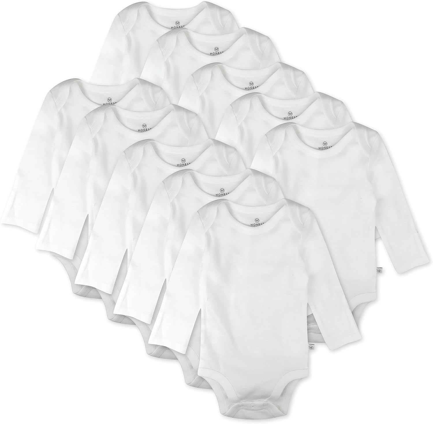 HonestBaby 10-Pack Long Sleeve Bodysuits