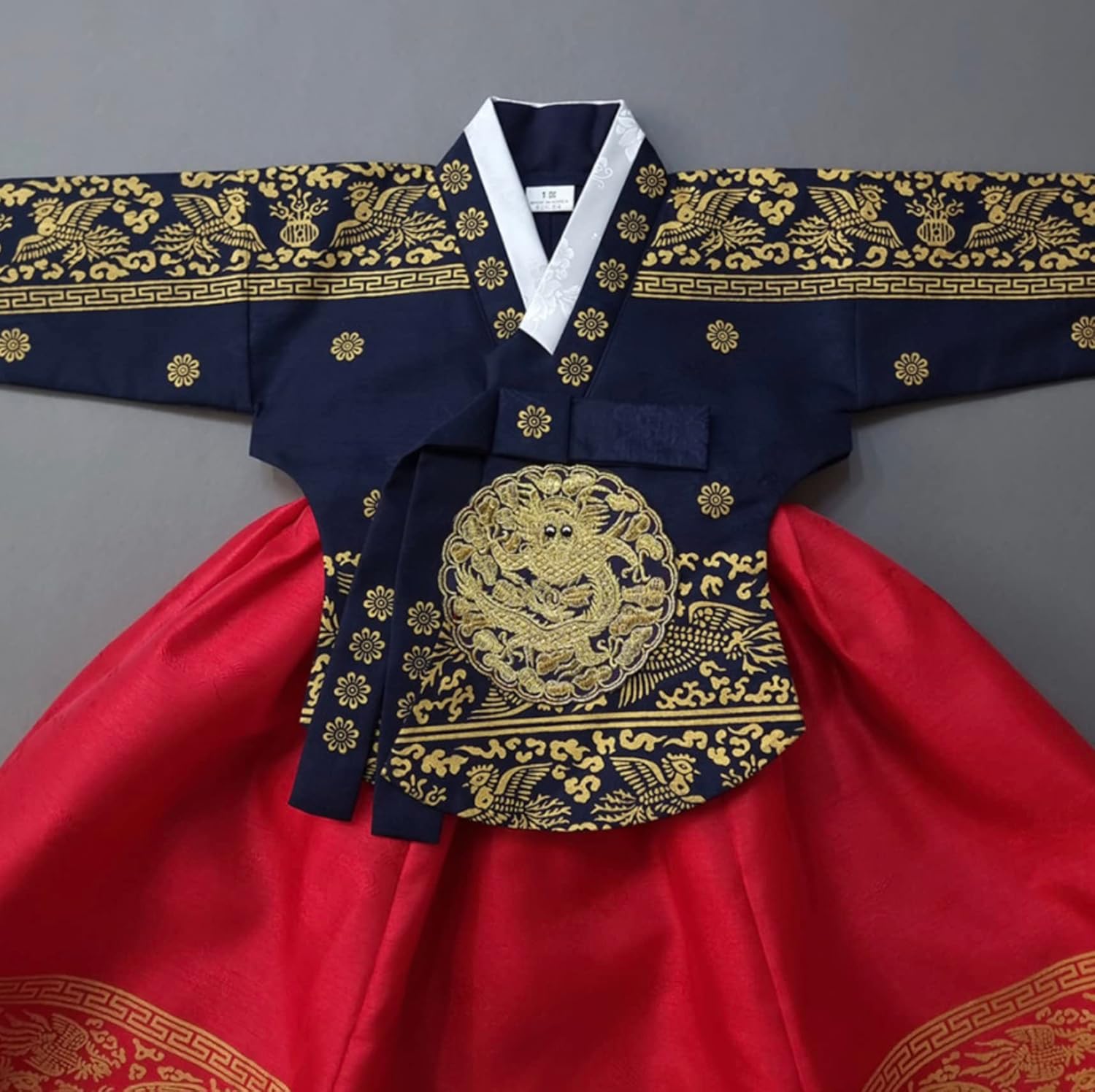 Navy Blue Hanbok Dress for Your Little Star