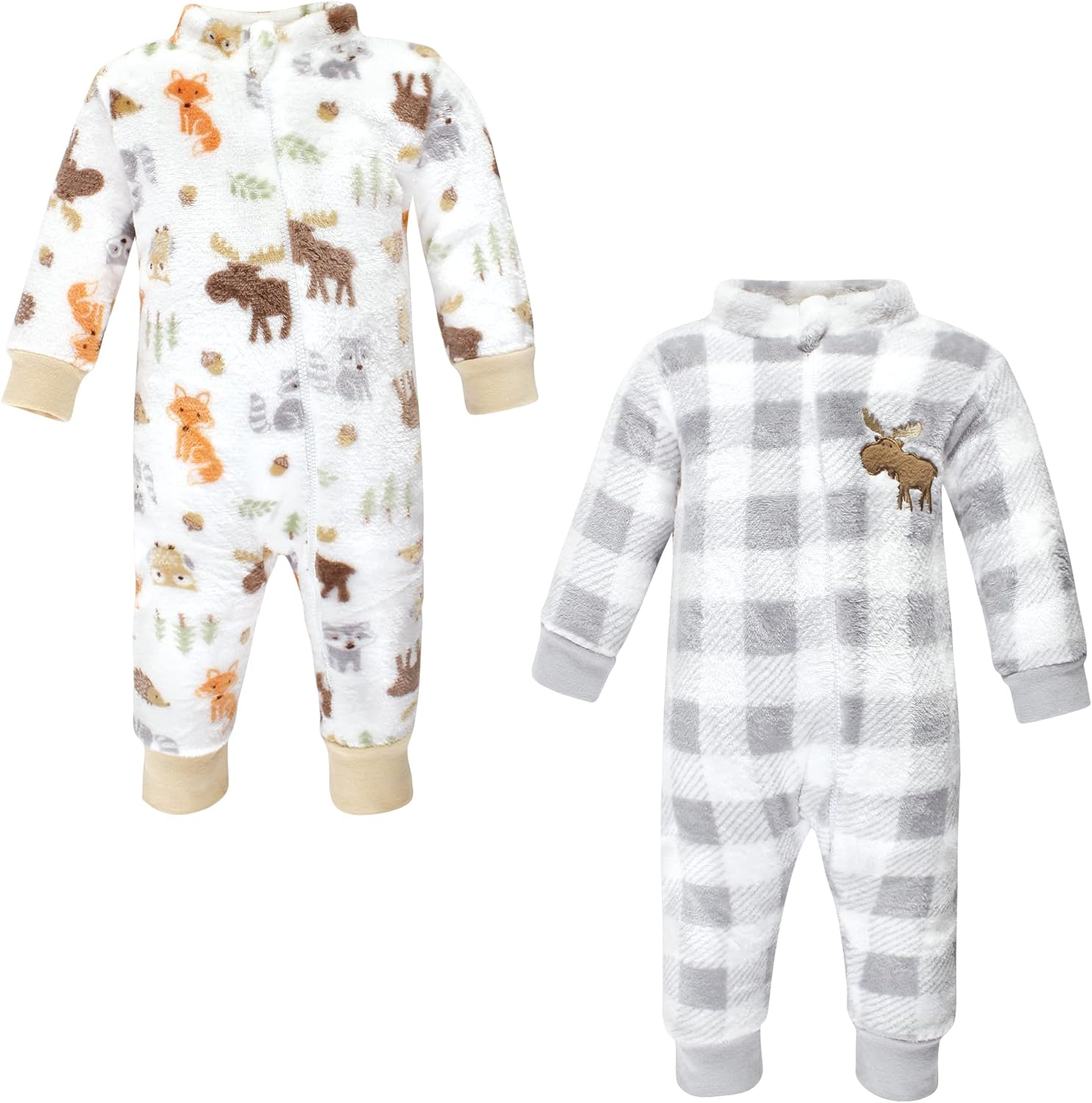 Comfy Hudson Baby Baby Girl Plush Jumpsuits