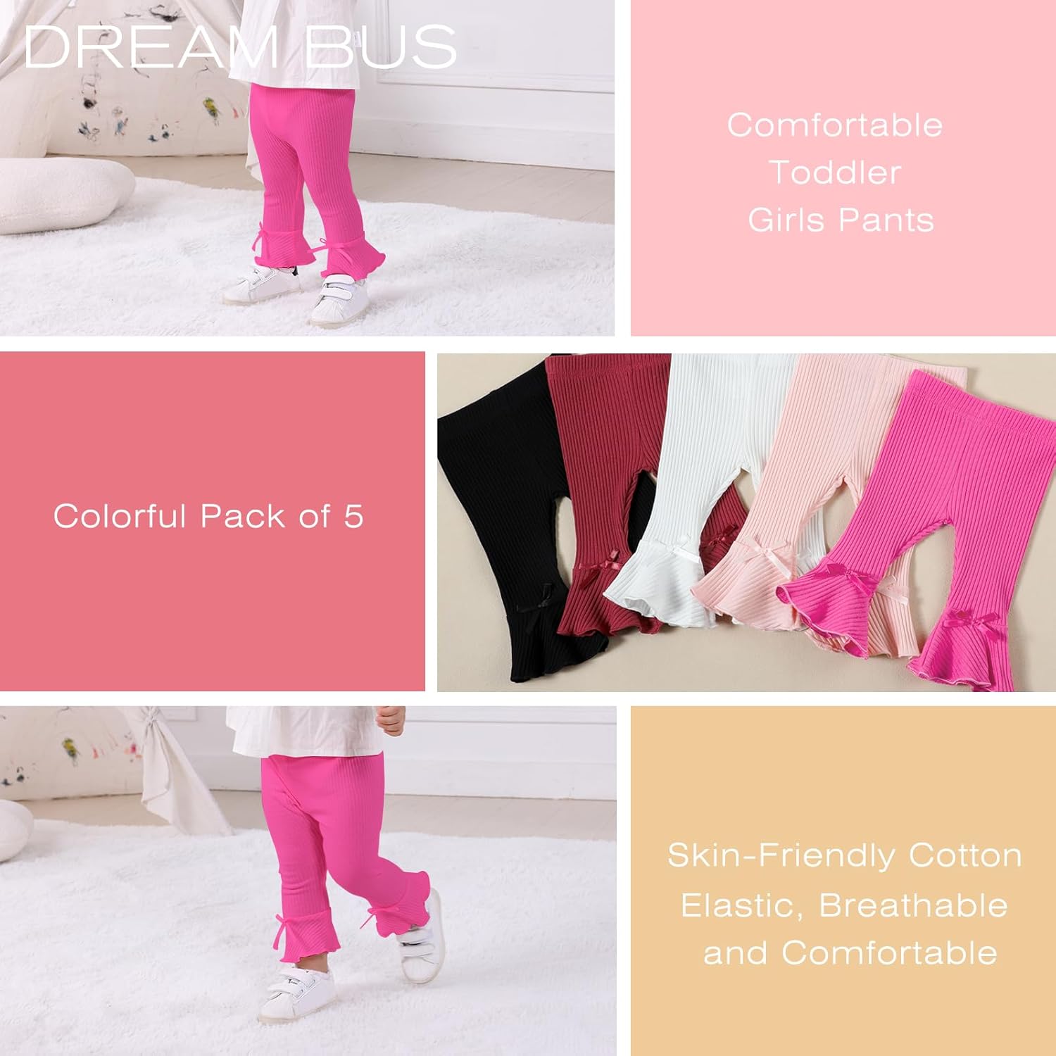 5-Piece DREAM BUS Baby Pants Mix and Match
